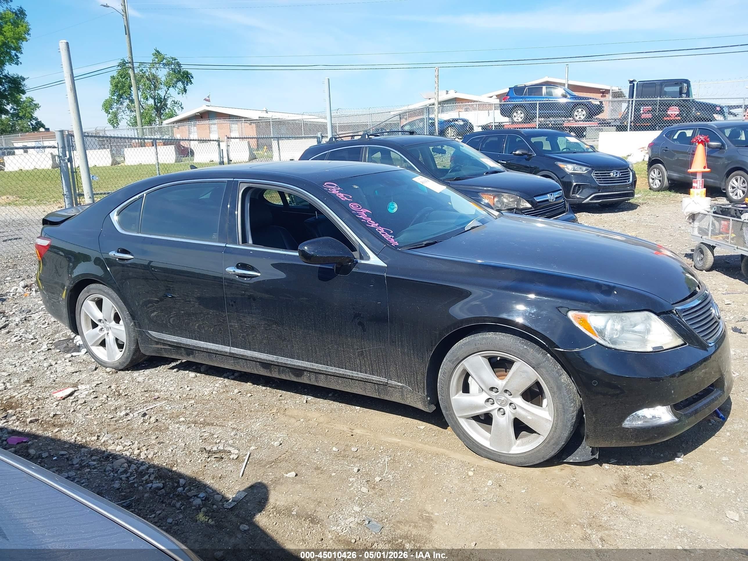 2008 Lexus Ls 460 L Black vin: JTHGL46F185029433