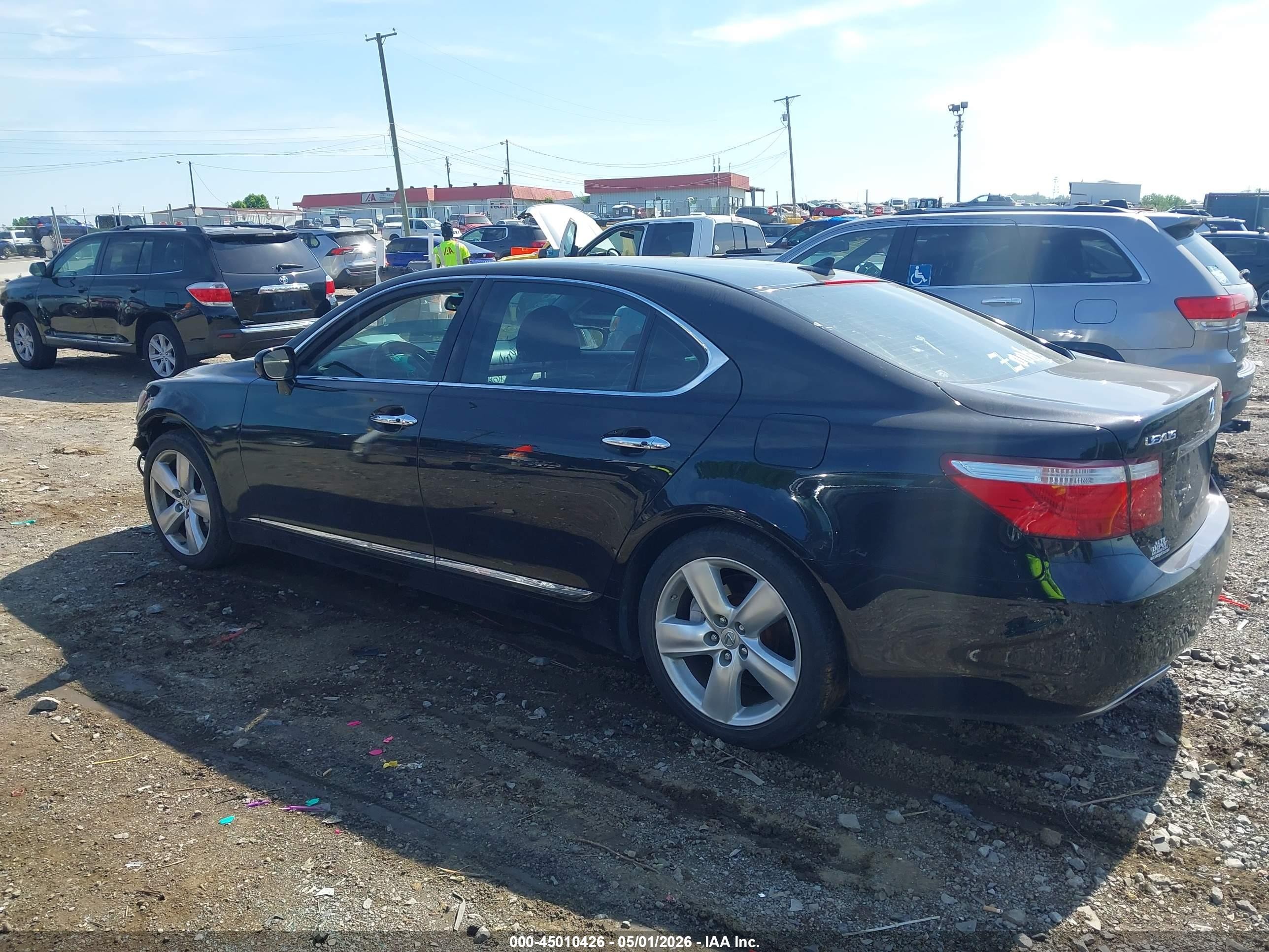 2008 Lexus Ls 460 L Black vin: JTHGL46F185029433