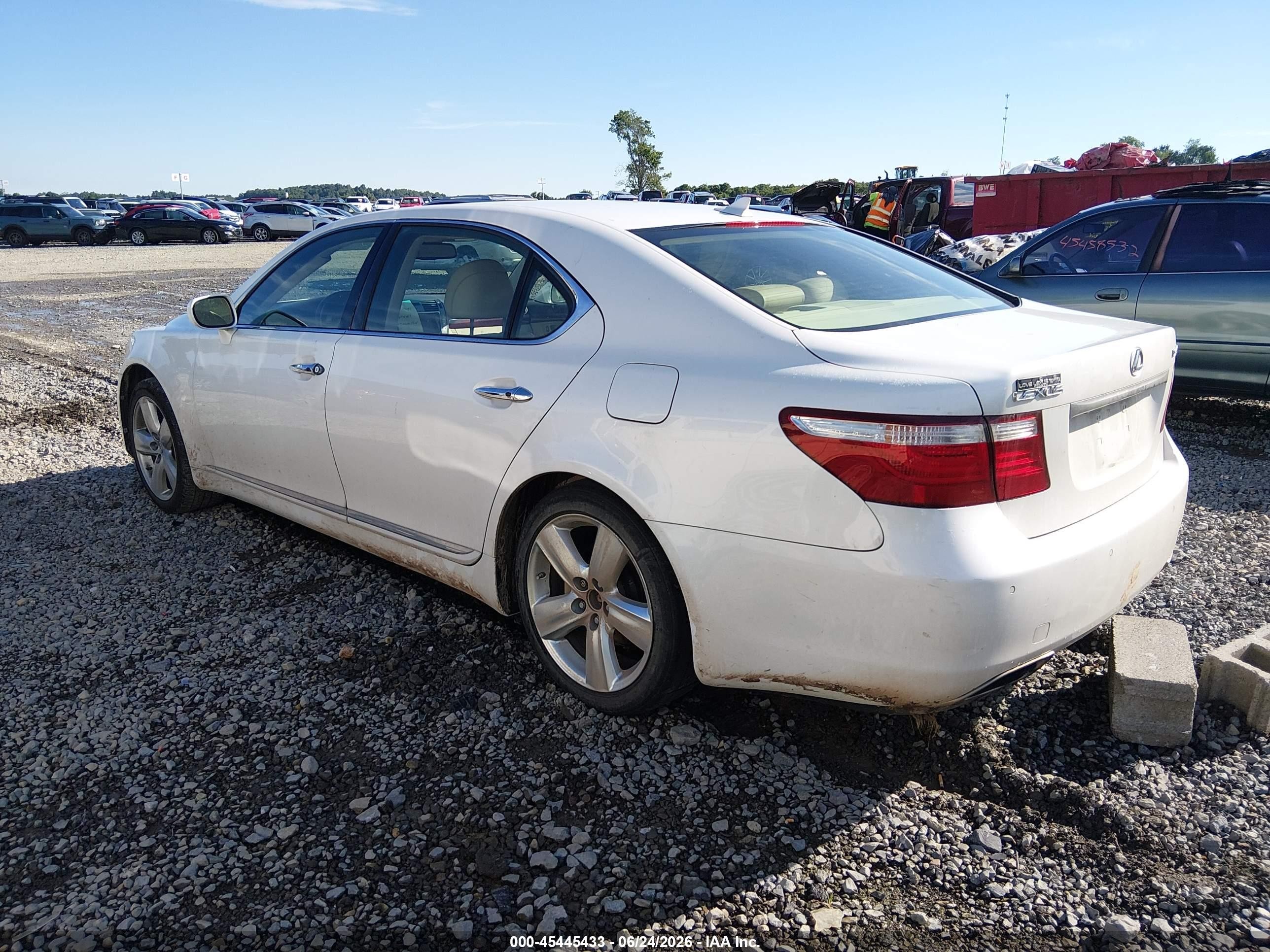 2008 Lexus Ls 460 L White vin: JTHGL46F185032994