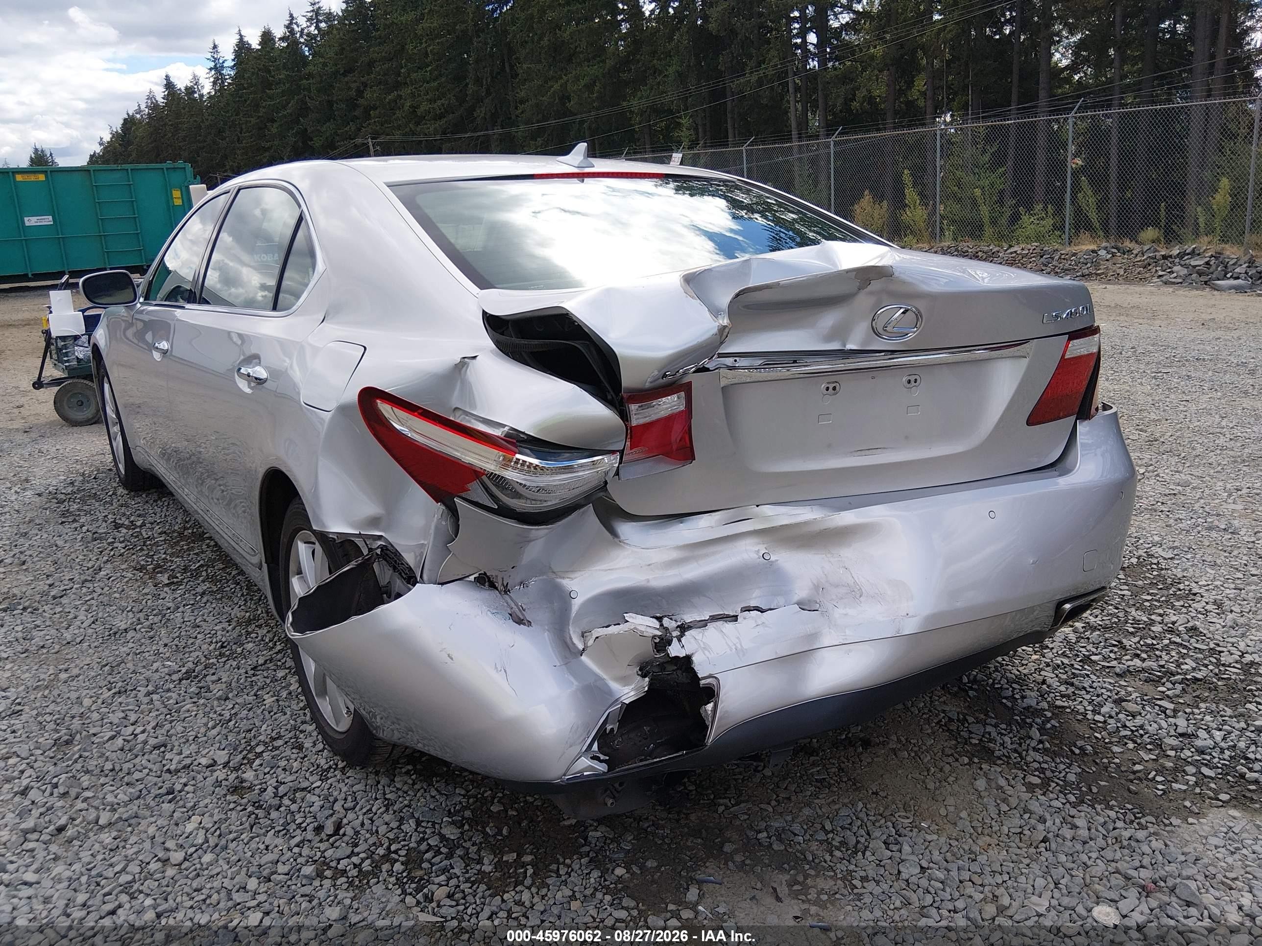 2007 Lexus Ls 460 L Silver vin: JTHGL46F275002191