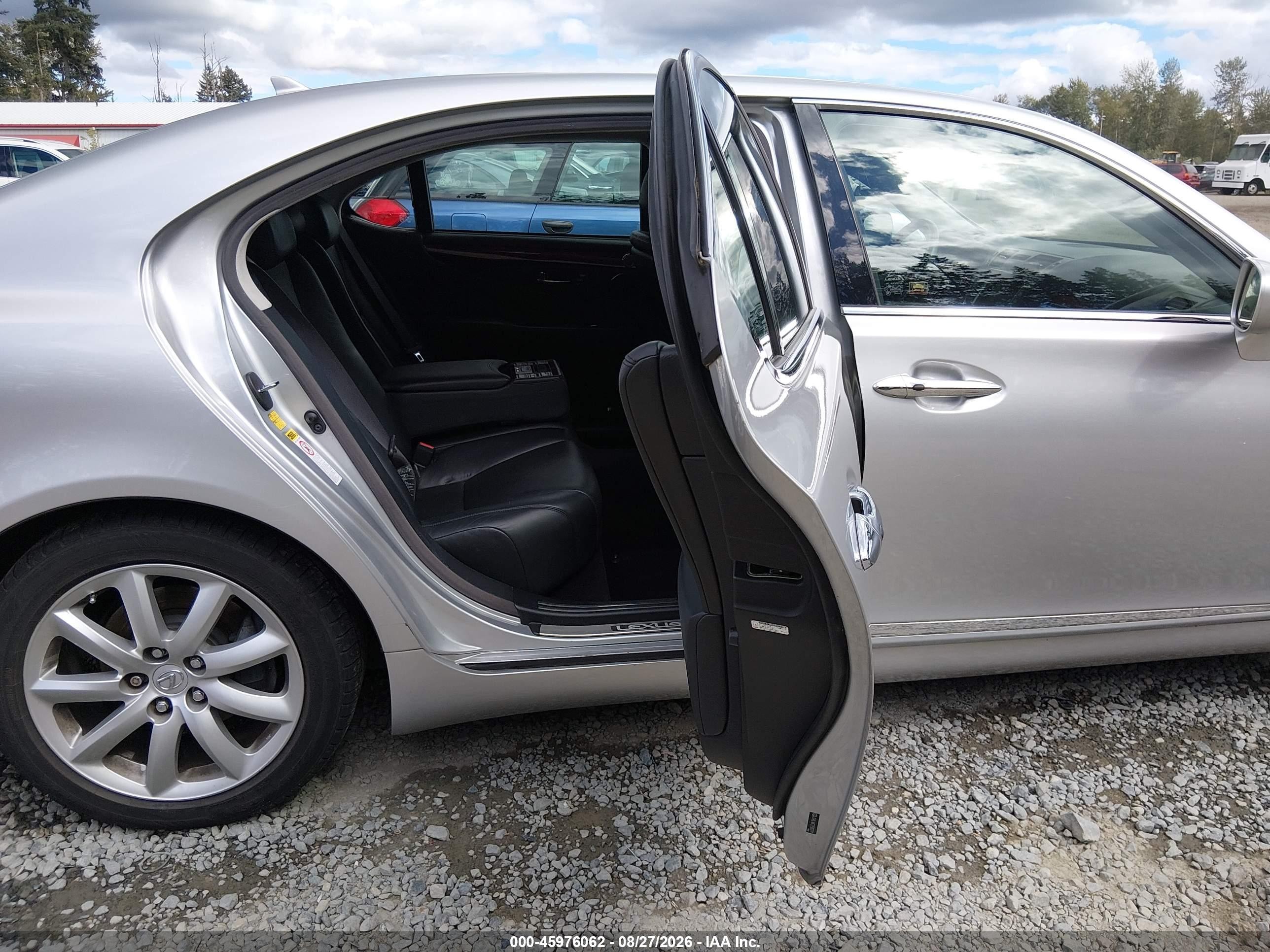 2007 Lexus Ls 460 L Silver vin: JTHGL46F275002191
