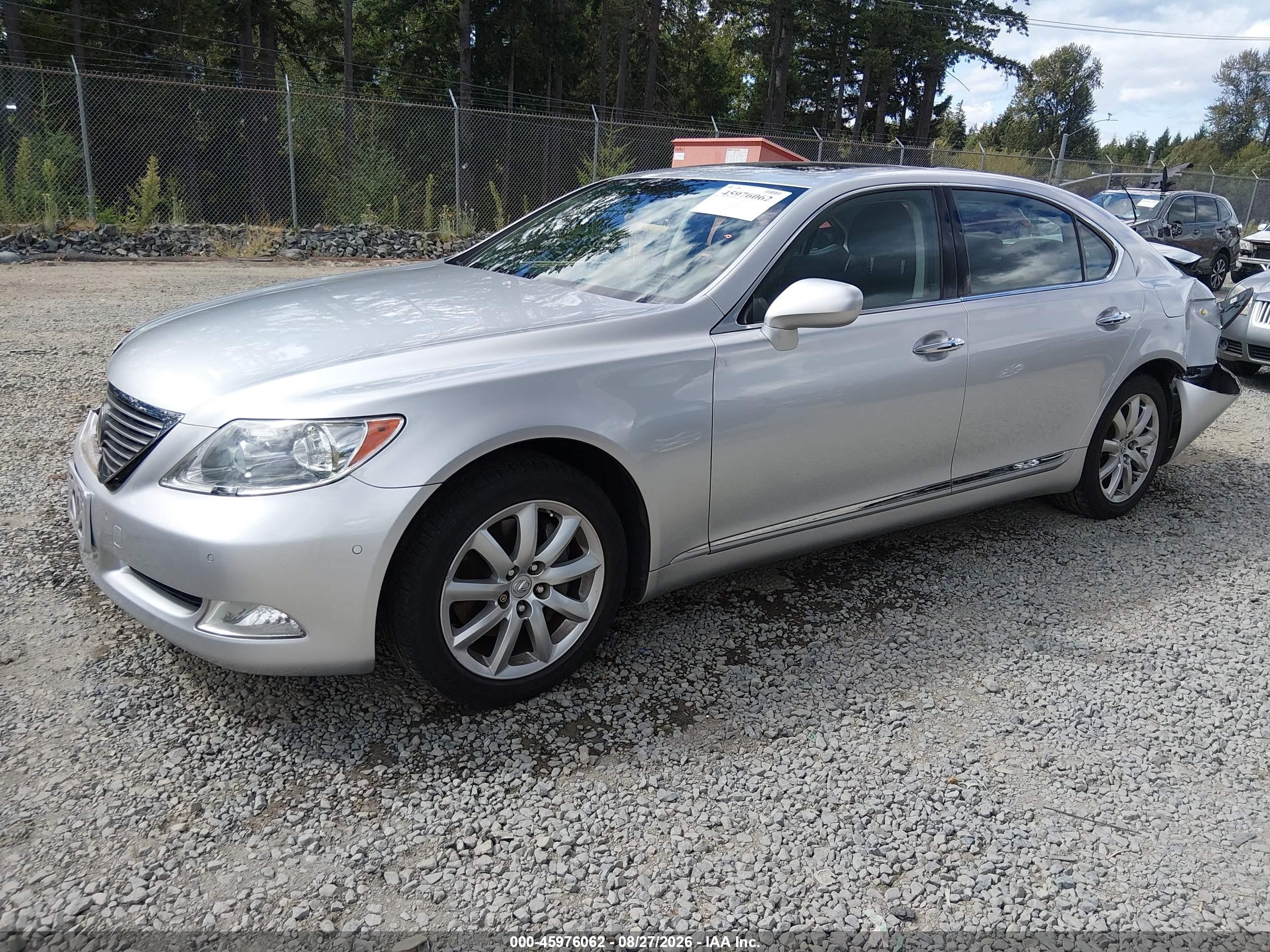 2007 Lexus Ls 460 L Silver vin: JTHGL46F275002191