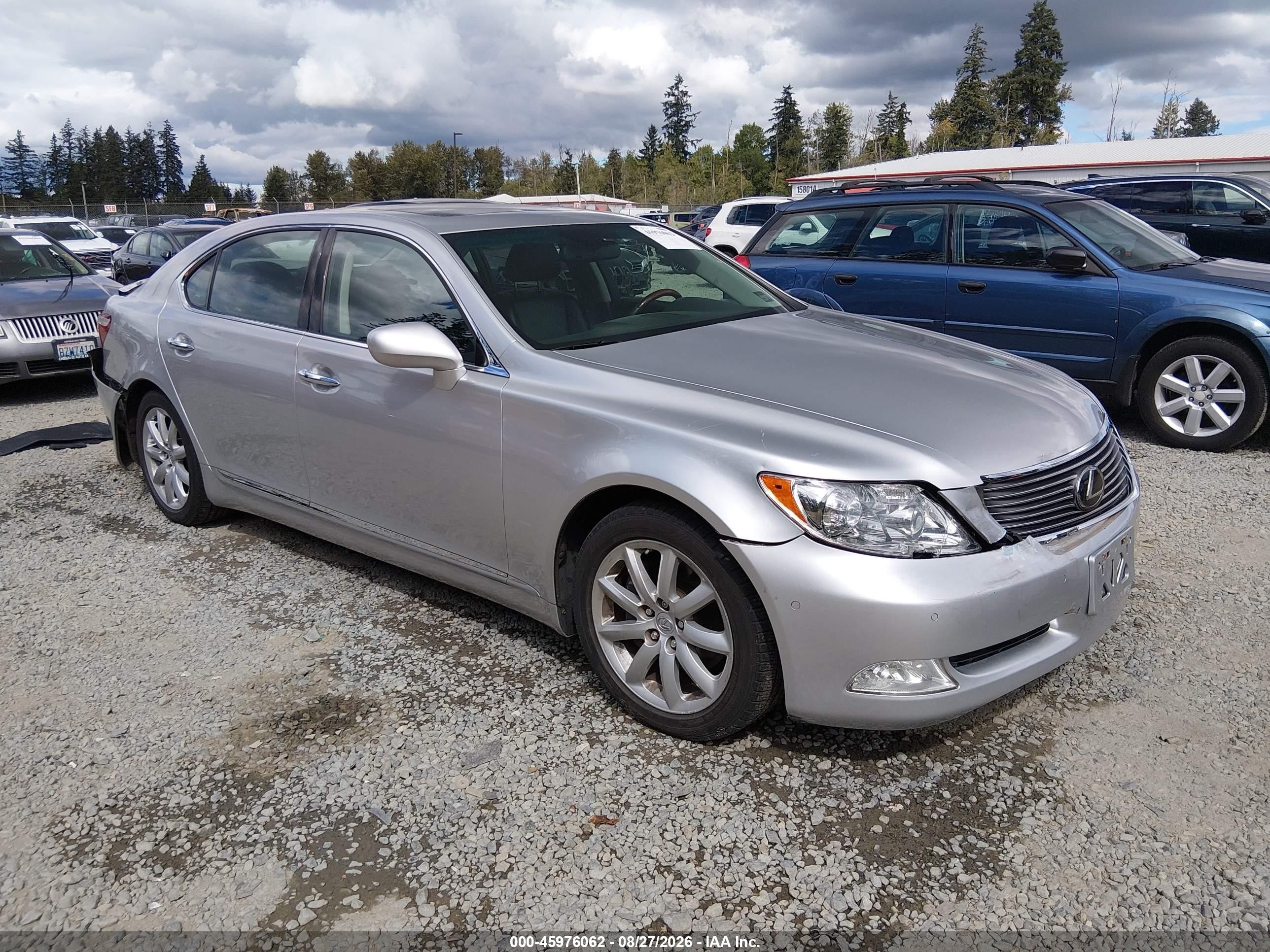 2007 Lexus Ls 460 L Silver vin: JTHGL46F275002191