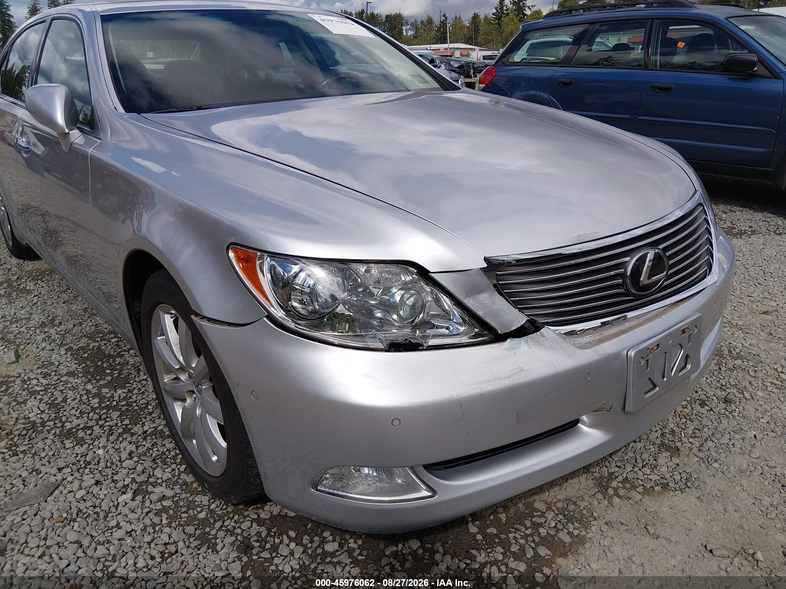 2007 Lexus Ls 460 L Silver vin: JTHGL46F275002191