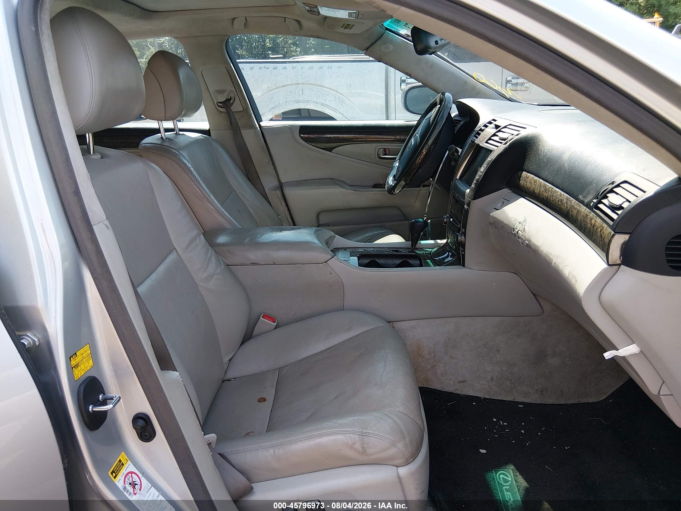 2007 Lexus Ls 460 L Silver vin: JTHGL46F275011070