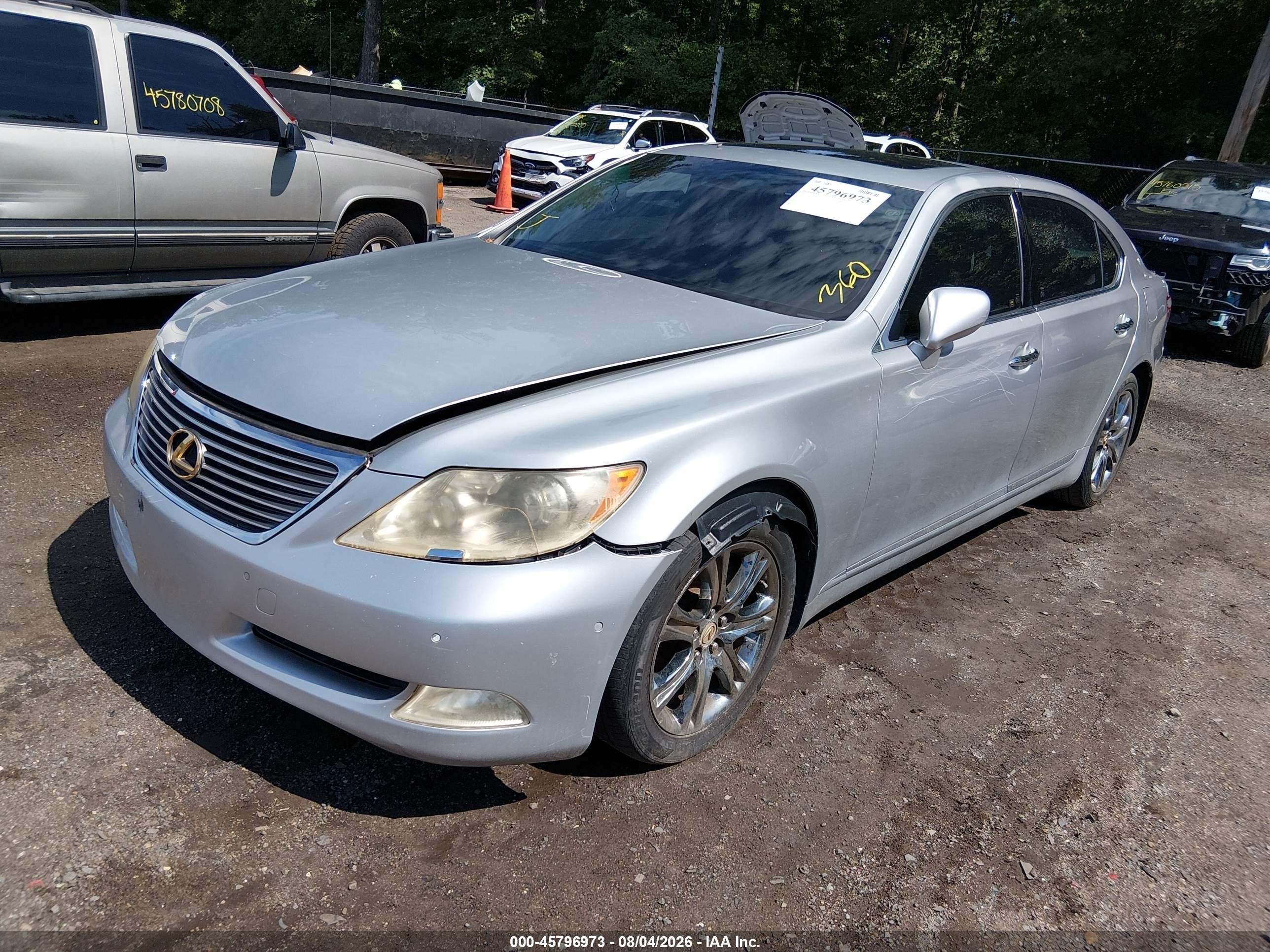 2007 Lexus Ls 460 L Silver vin: JTHGL46F275011070