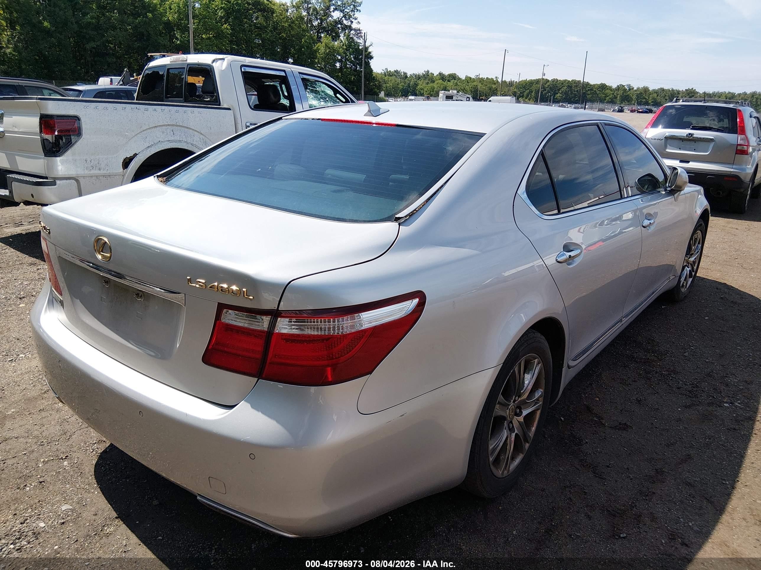 2007 Lexus Ls 460 L Silver vin: JTHGL46F275011070