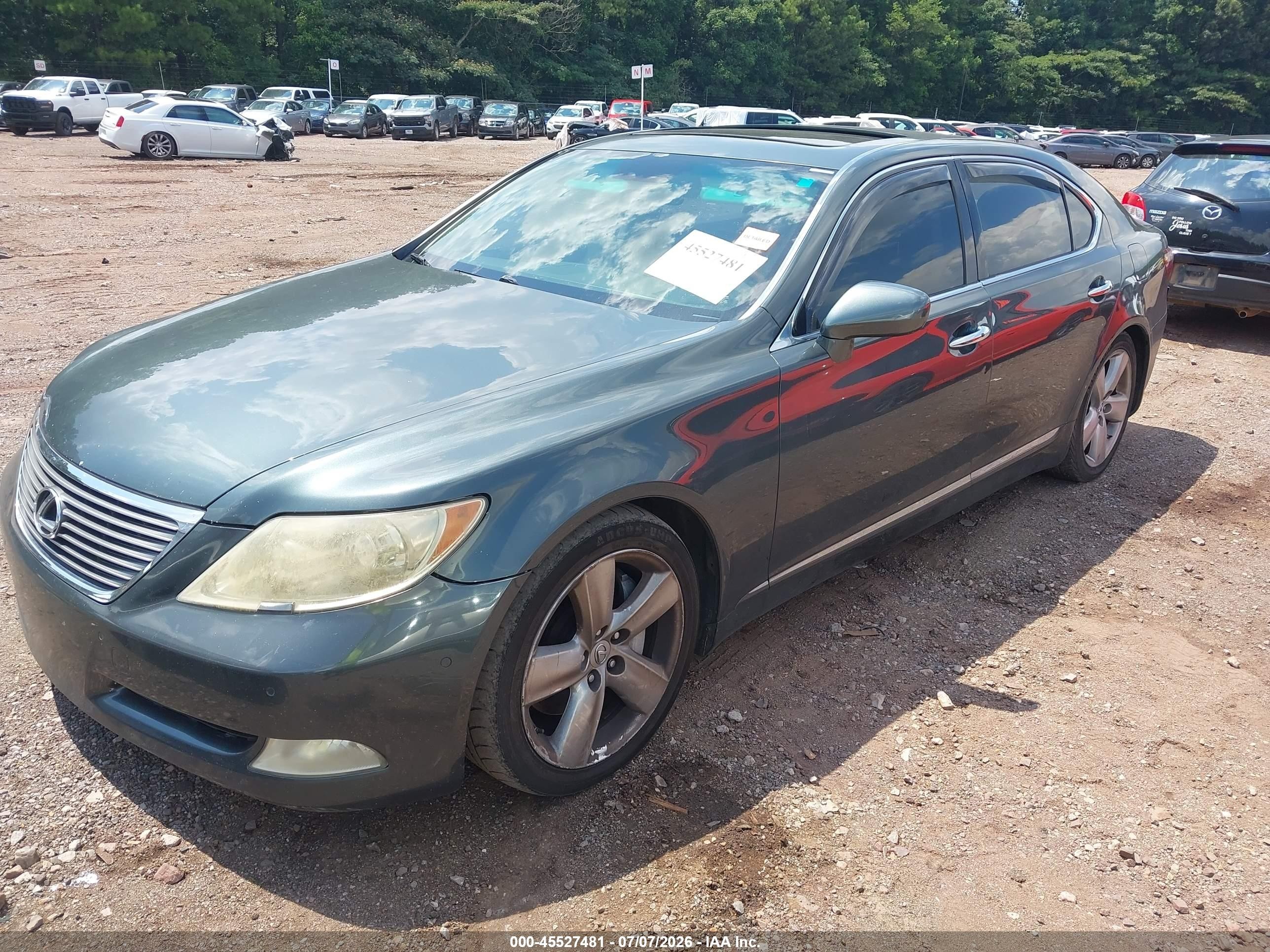 2008 Lexus Ls 460 L Gray vin: JTHGL46F385022998