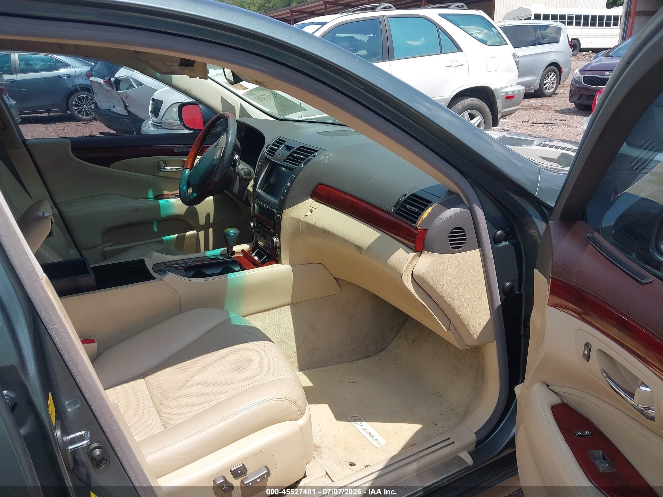 2008 Lexus Ls 460 L Gray vin: JTHGL46F385022998