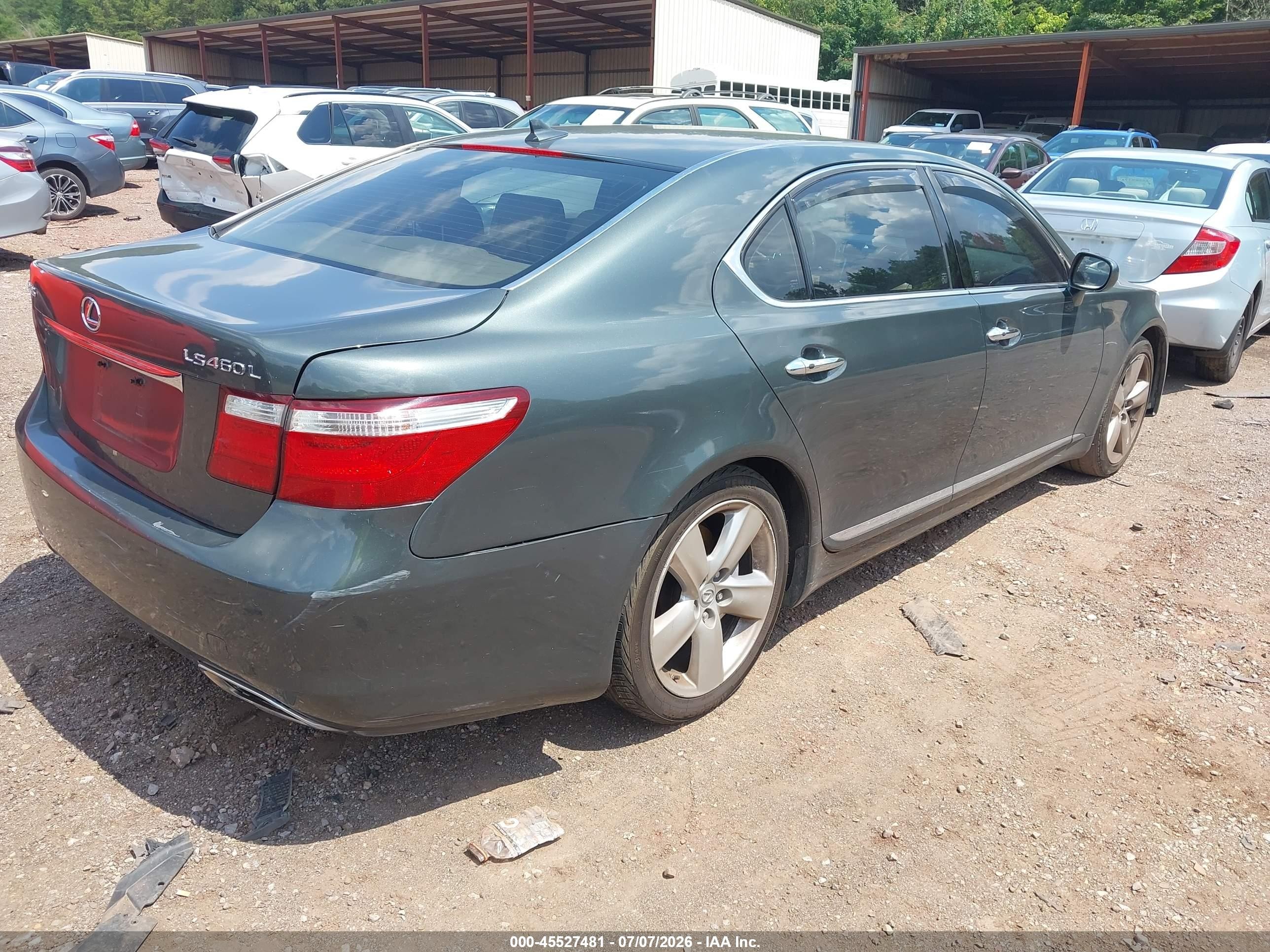 2008 Lexus Ls 460 L Gray vin: JTHGL46F385022998