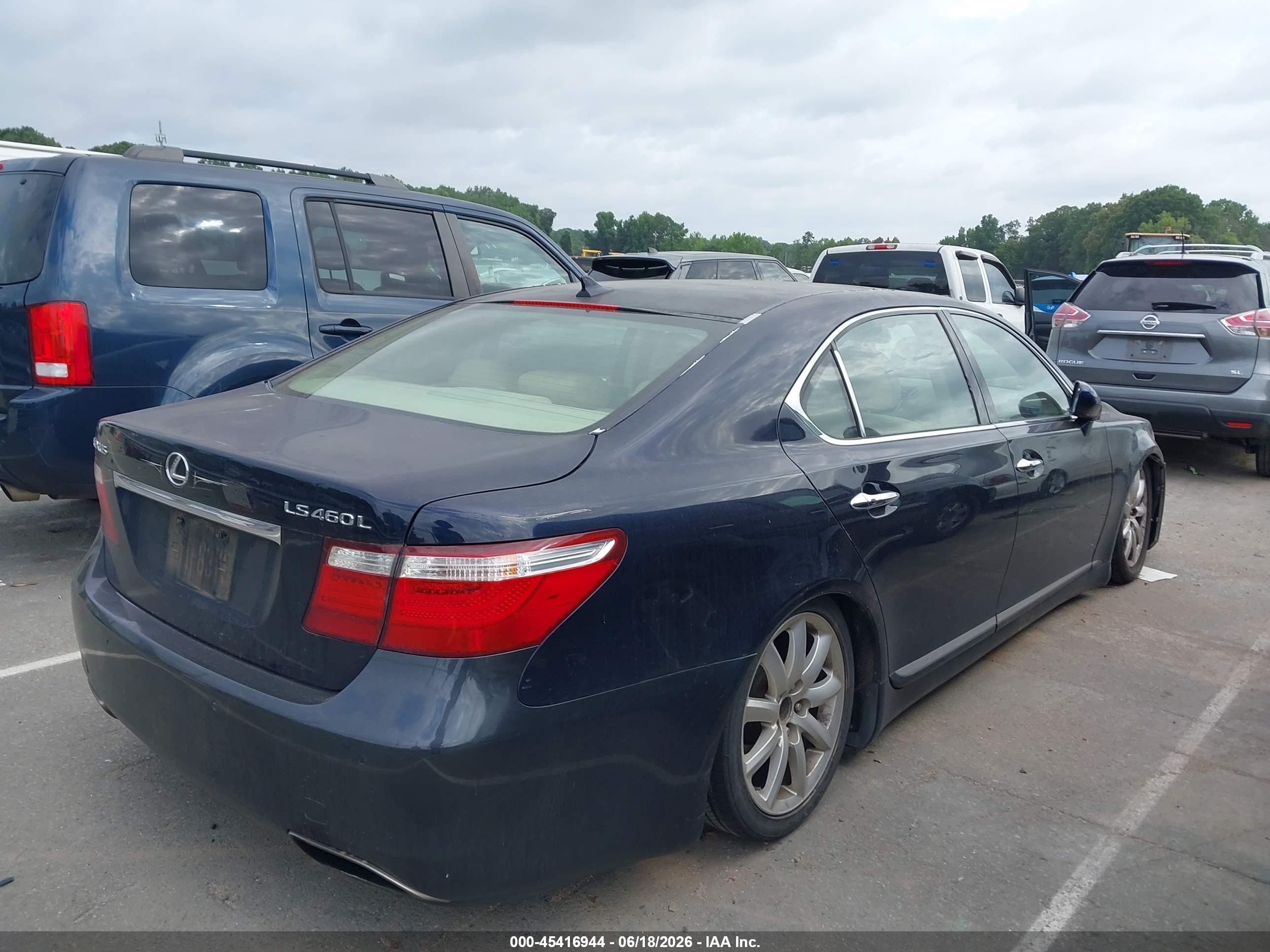 2008 Lexus Ls 460 L Blue vin: JTHGL46F385024492