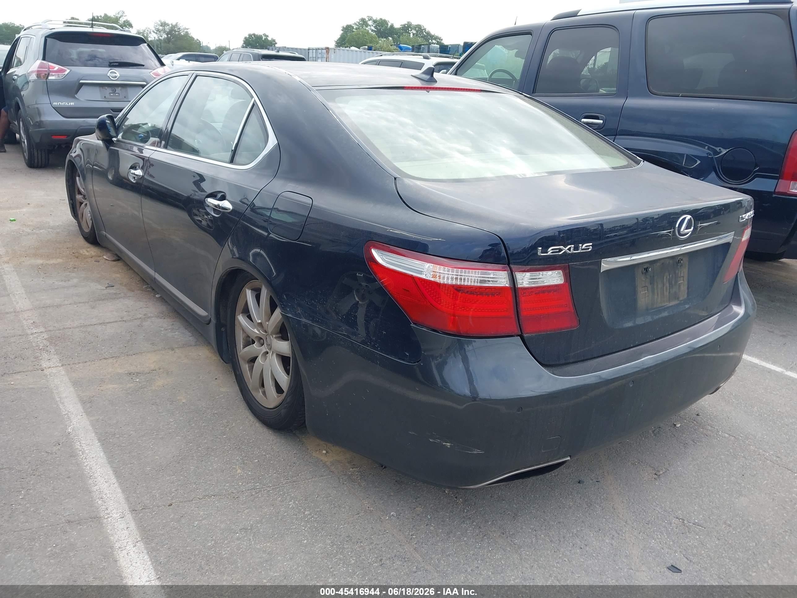 2008 Lexus Ls 460 L Blue vin: JTHGL46F385024492