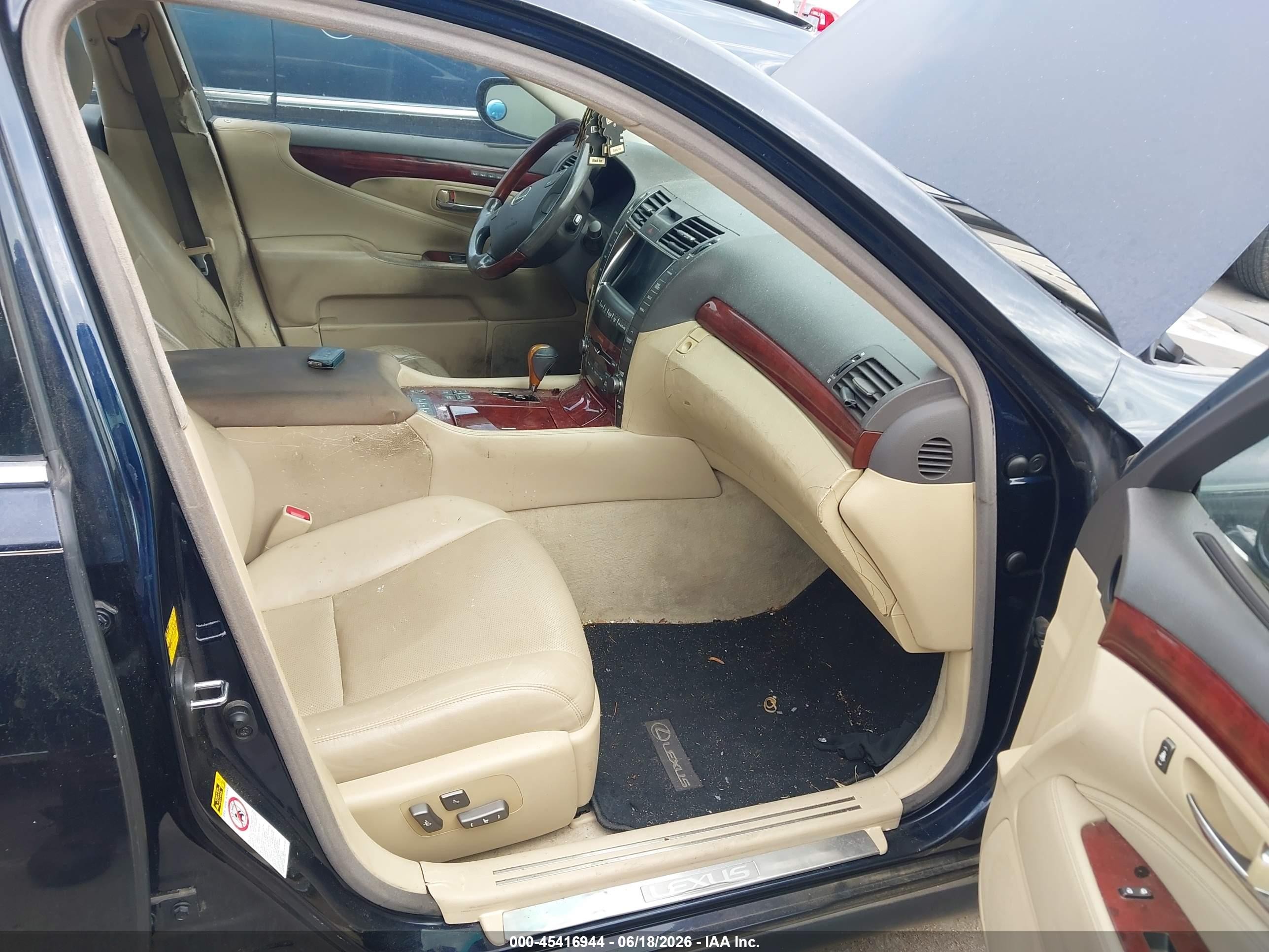 2008 Lexus Ls 460 L Blue vin: JTHGL46F385024492