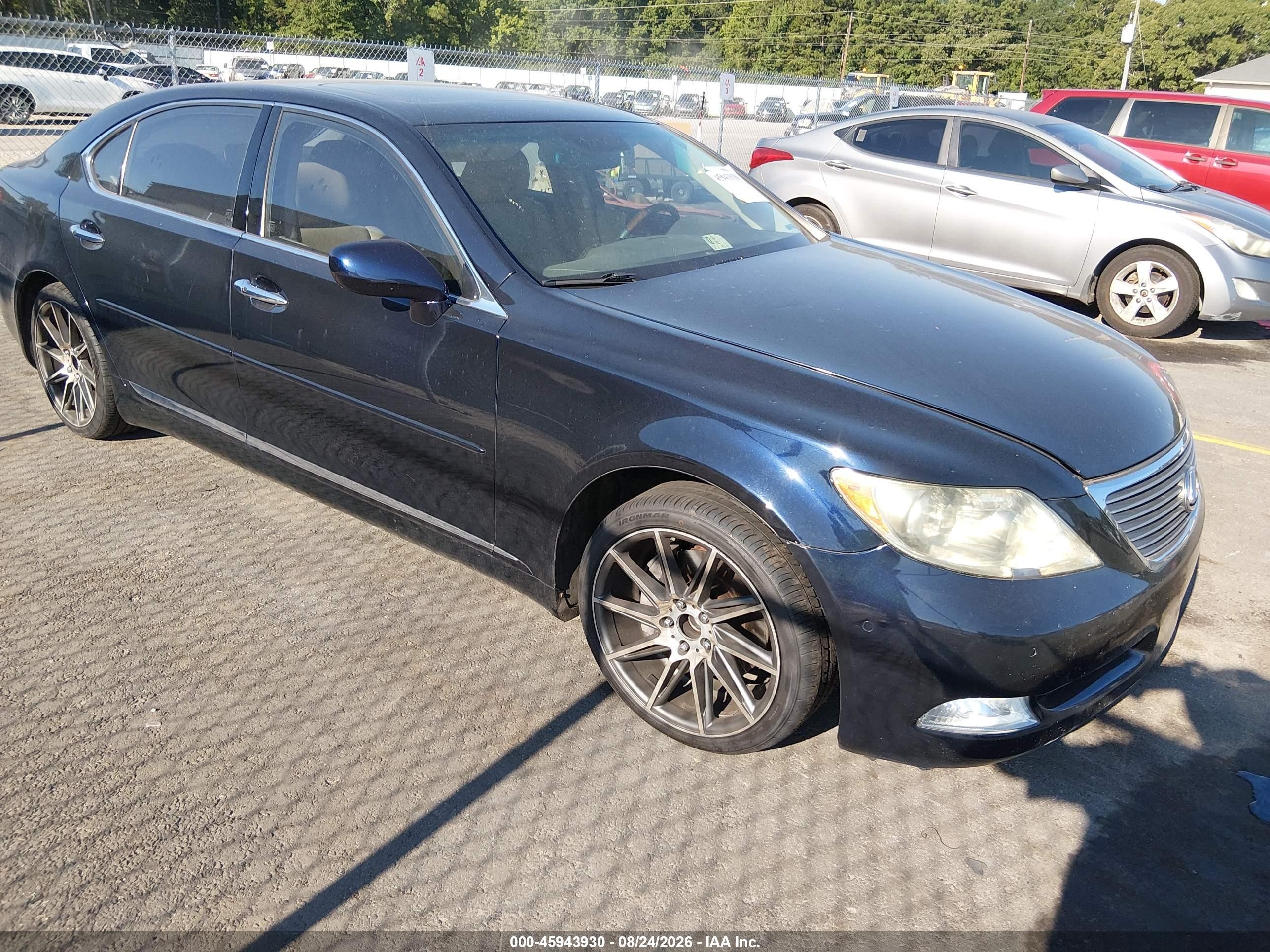 2008 Lexus Ls 460 L Blue vin: JTHGL46F385027957