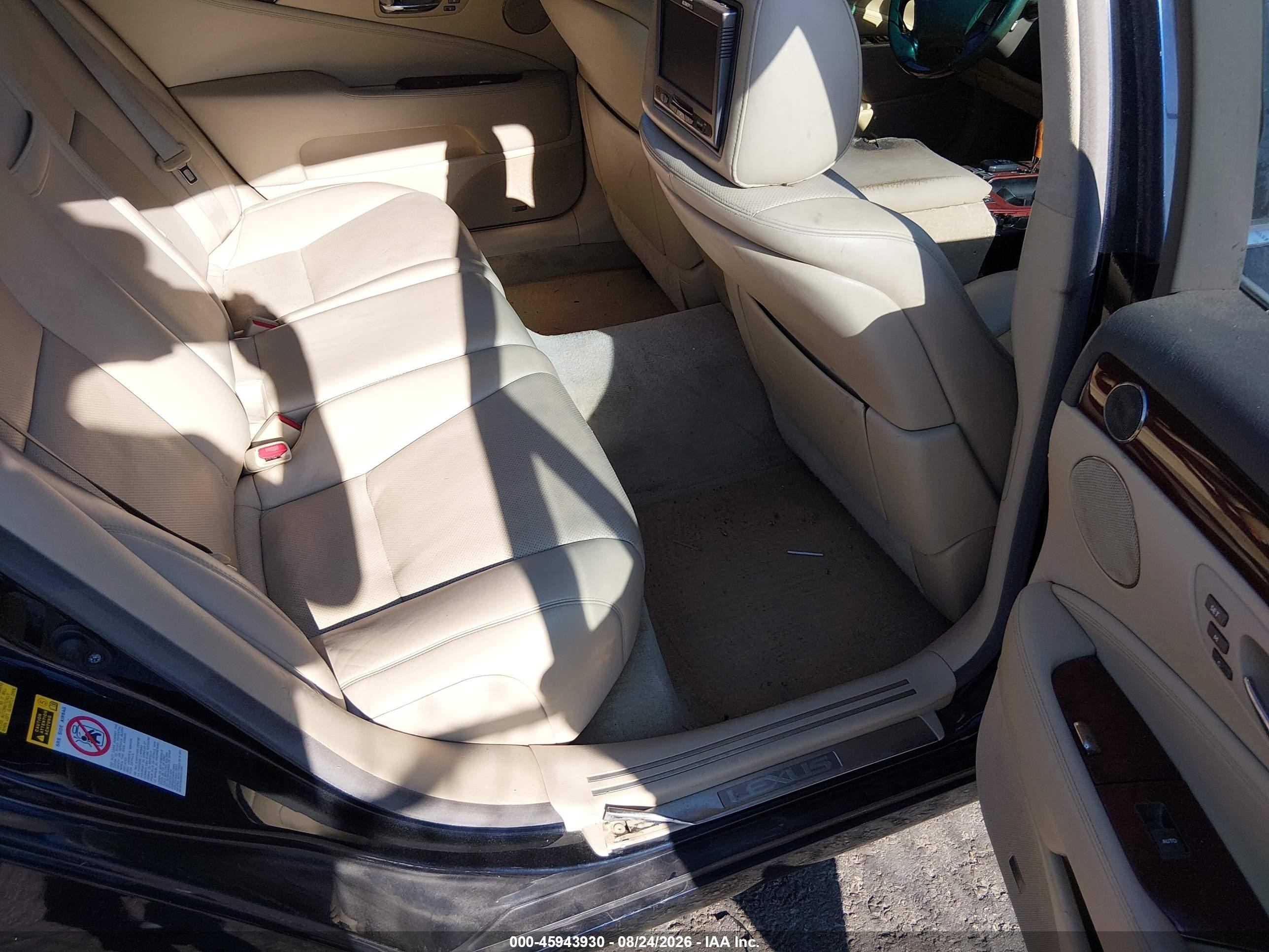 2008 Lexus Ls 460 L Blue vin: JTHGL46F385027957