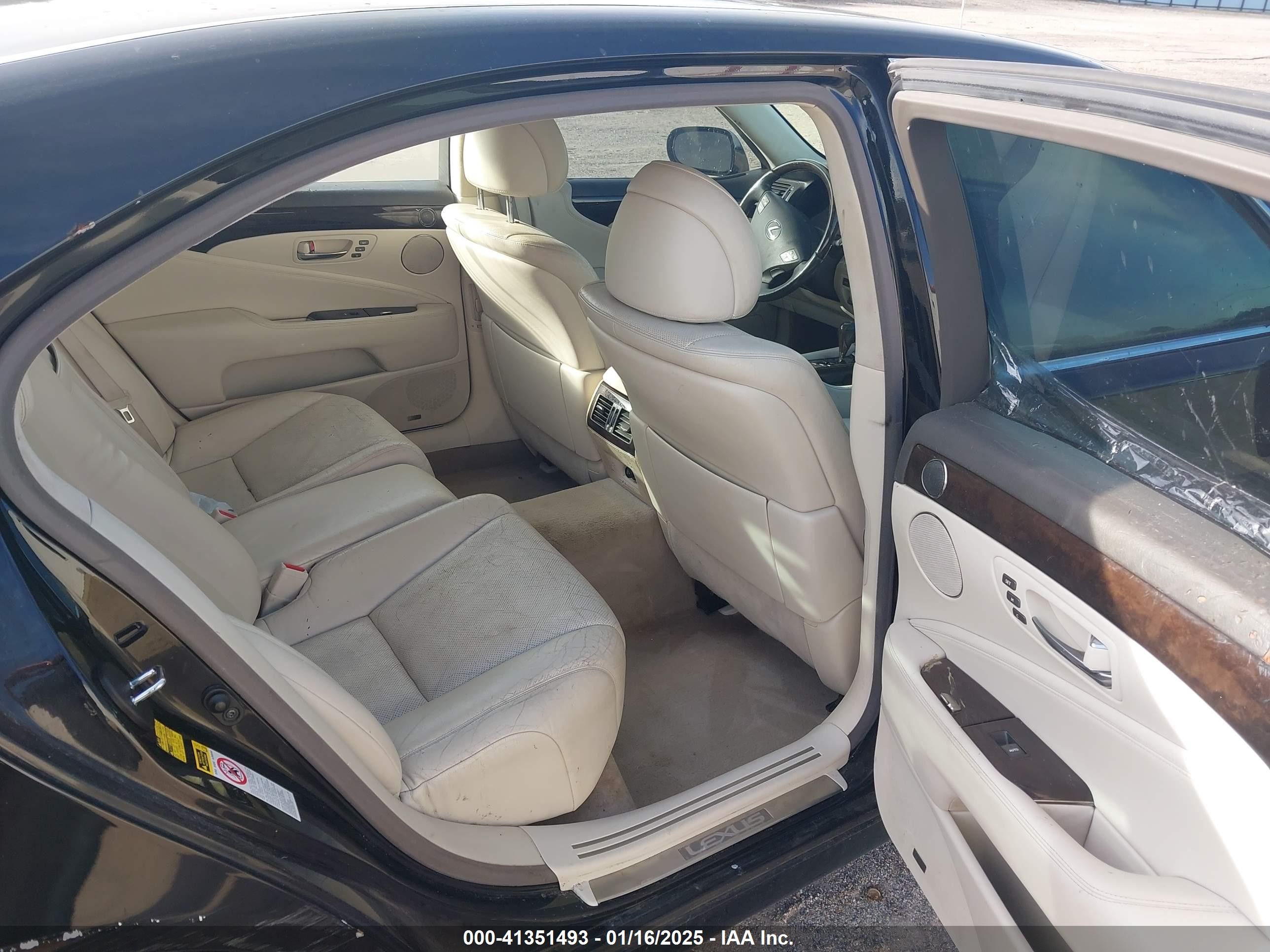 2007 Lexus Ls 460 L Black vin: JTHGL46F475004203
