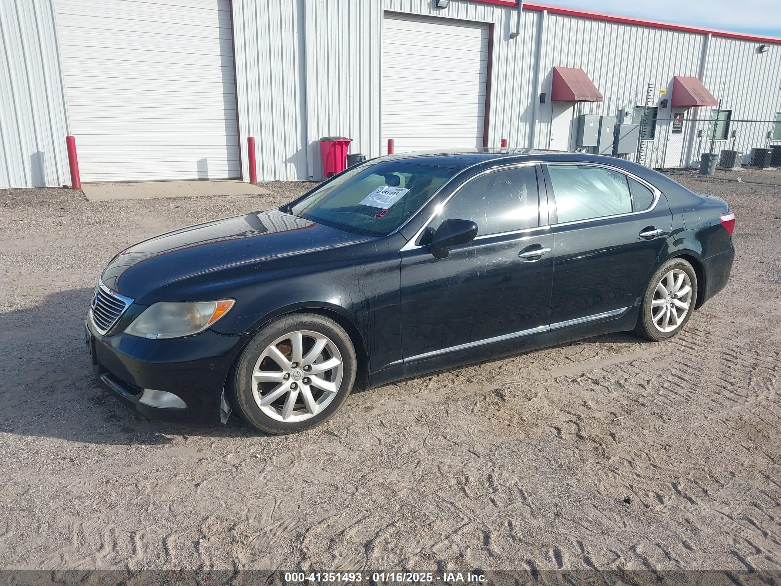 2007 Lexus Ls 460 L Black vin: JTHGL46F475004203