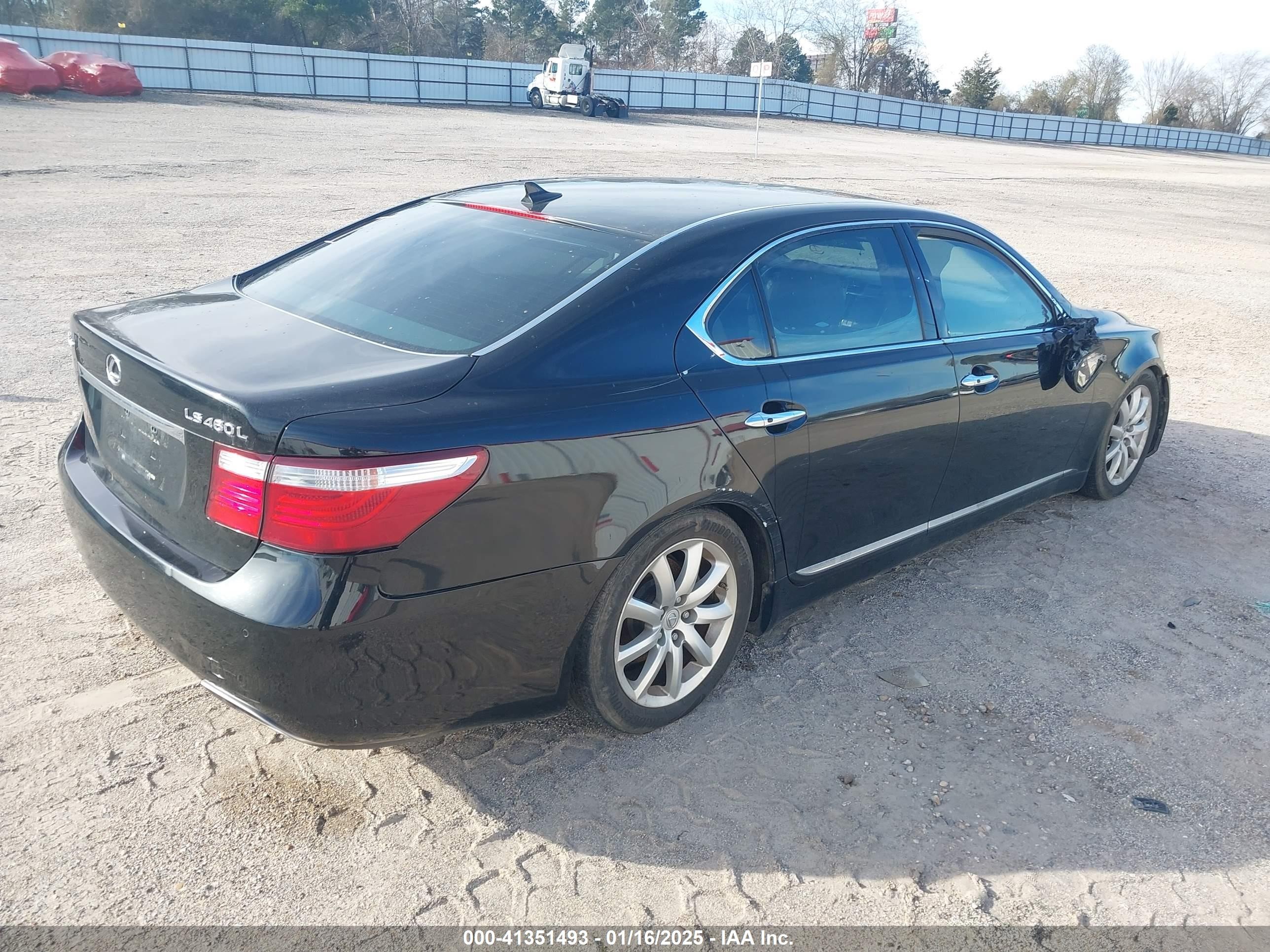2007 Lexus Ls 460 L Black vin: JTHGL46F475004203