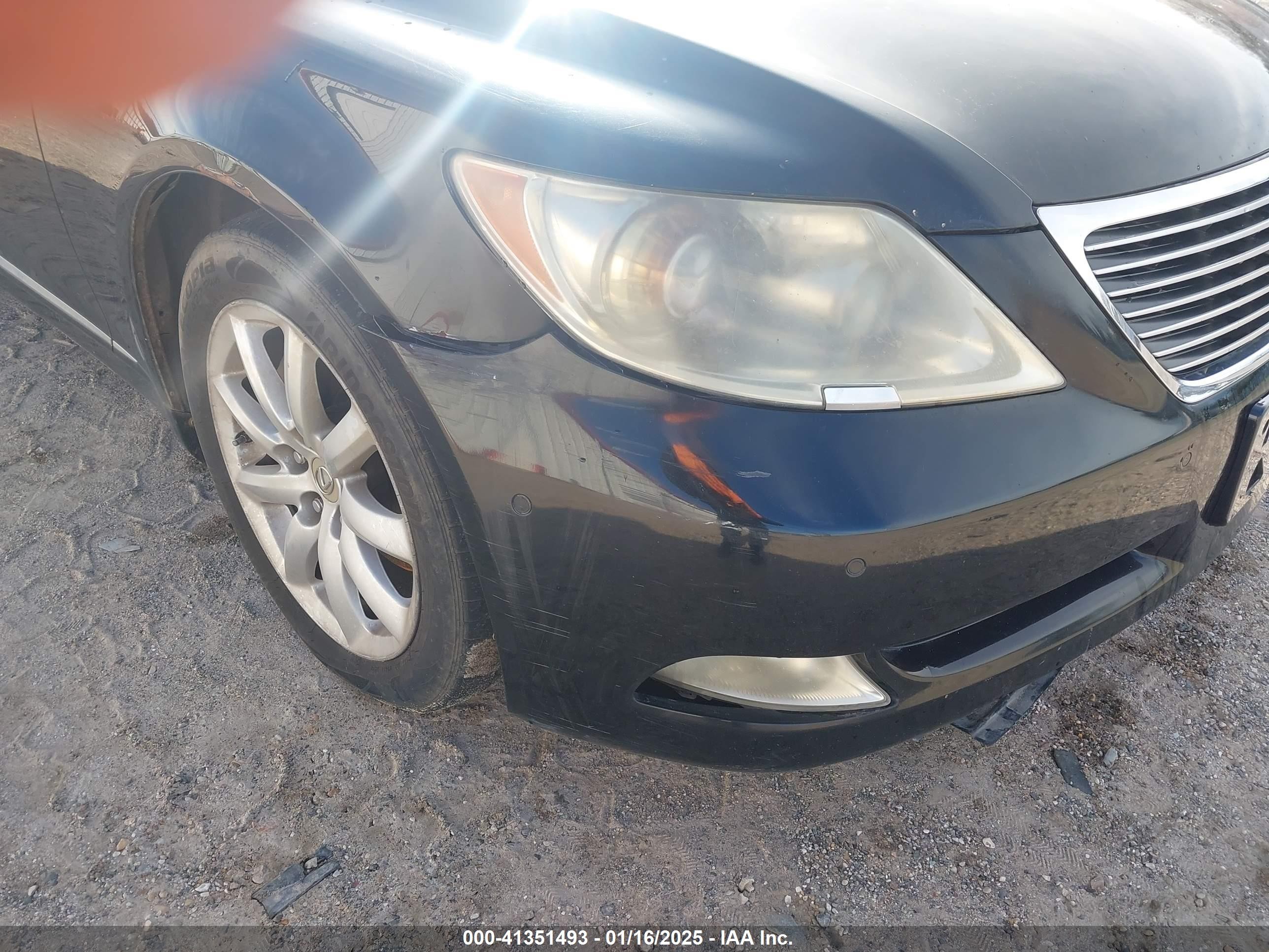 2007 Lexus Ls 460 L Black vin: JTHGL46F475004203