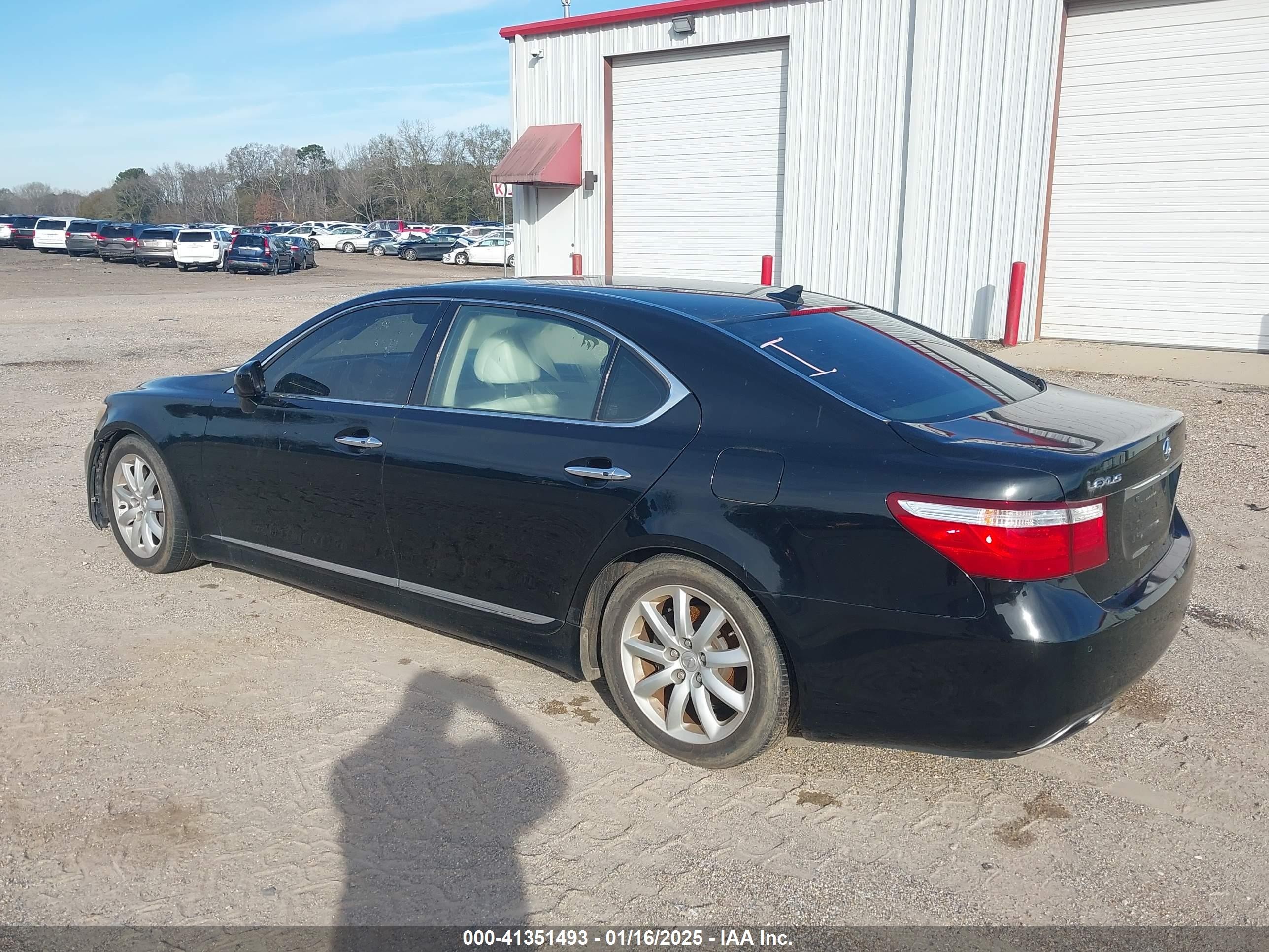 2007 Lexus Ls 460 L Black vin: JTHGL46F475004203