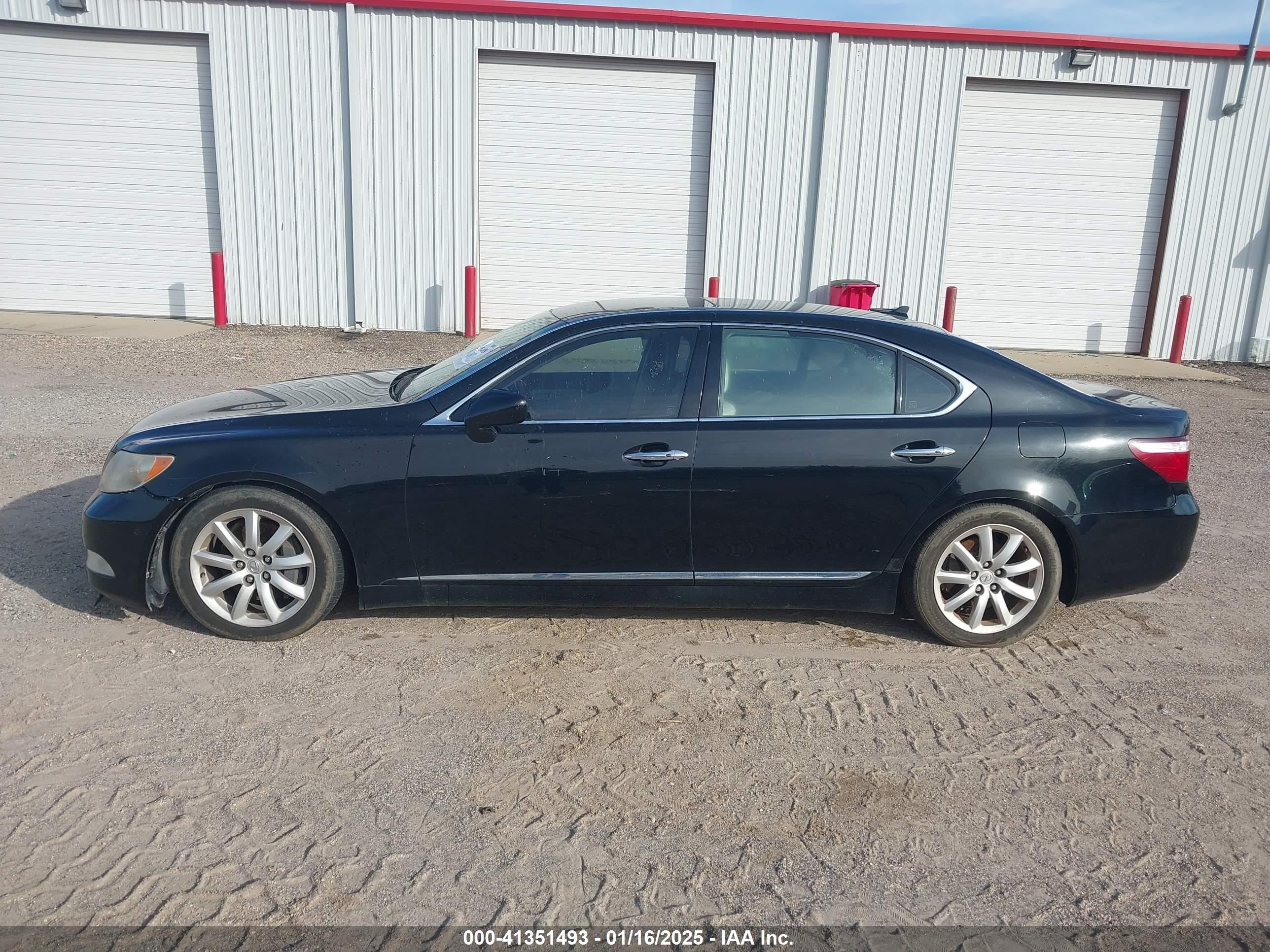 2007 Lexus Ls 460 L Black vin: JTHGL46F475004203