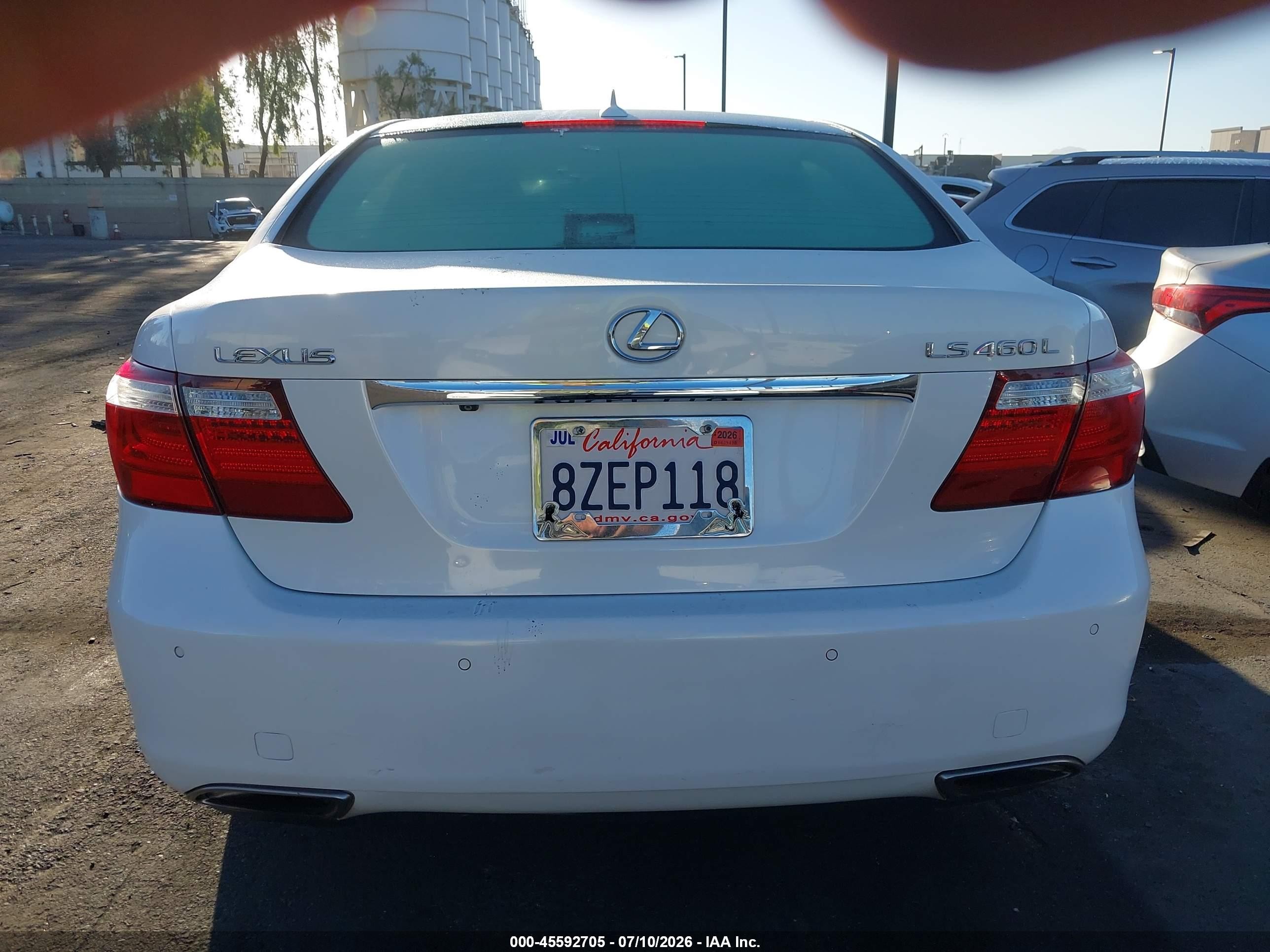 2007 Lexus Ls 460 L White vin: JTHGL46F475010888