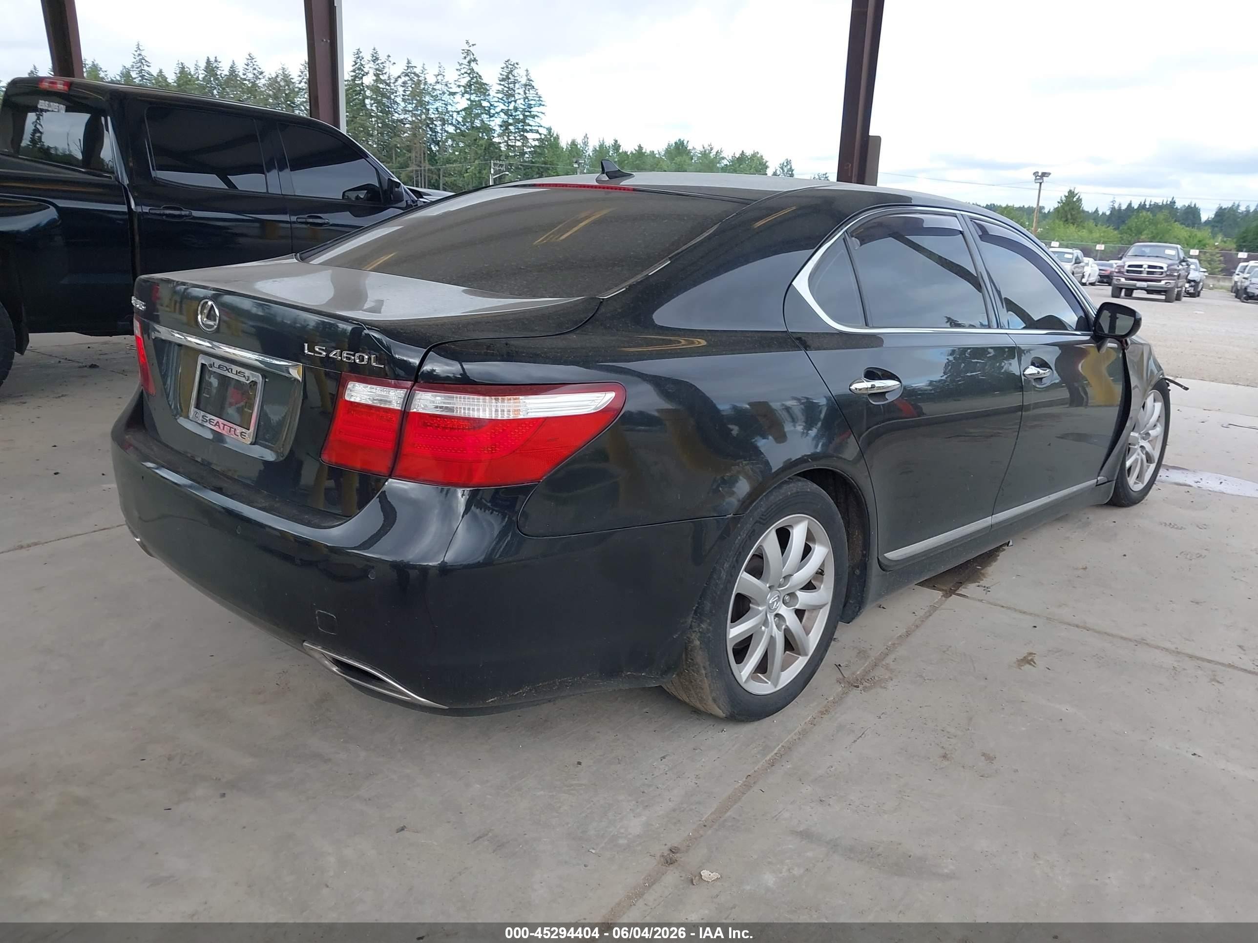 2007 Lexus Ls 460 L Black vin: JTHGL46F575008065