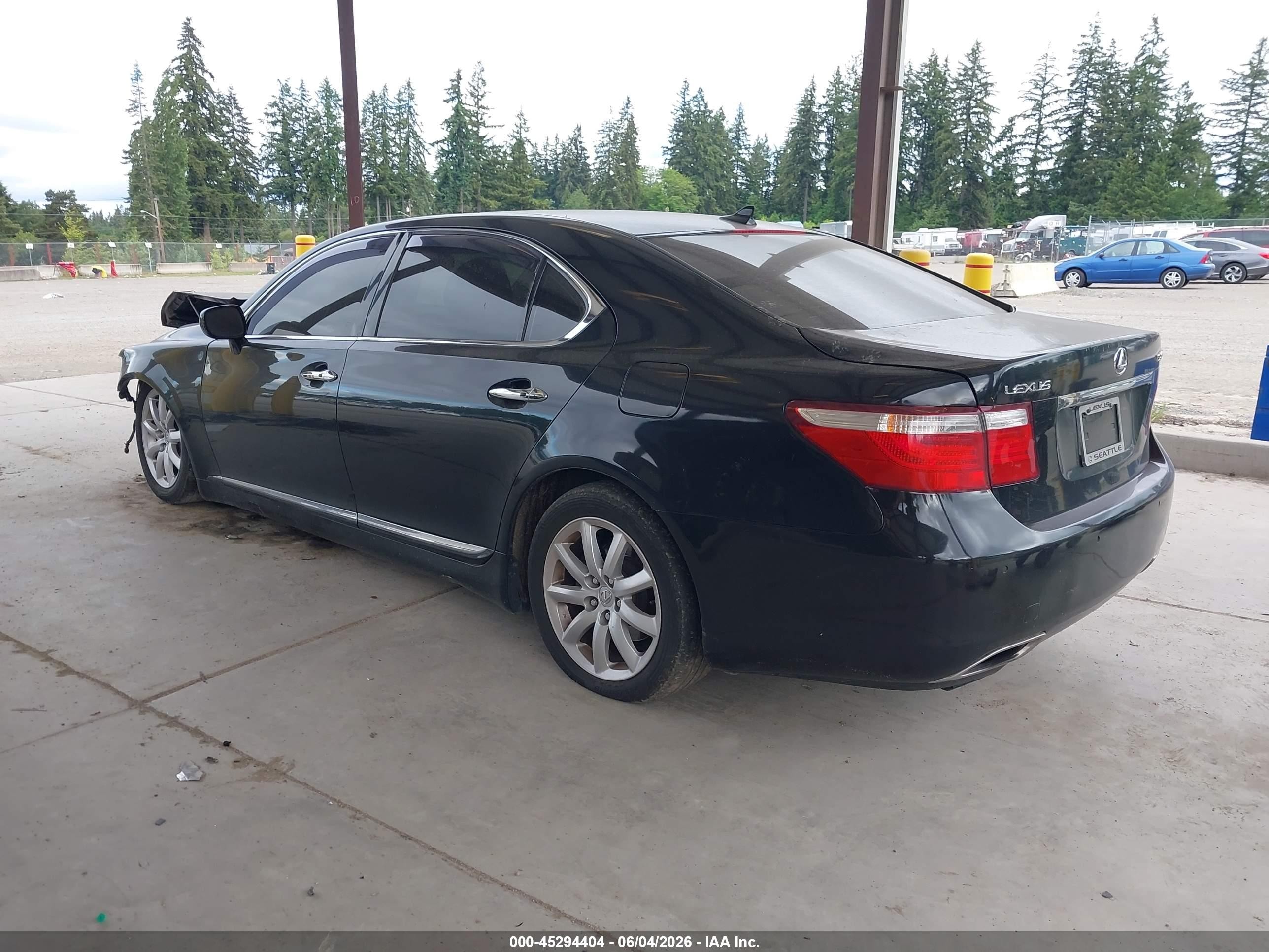2007 Lexus Ls 460 L Black vin: JTHGL46F575008065