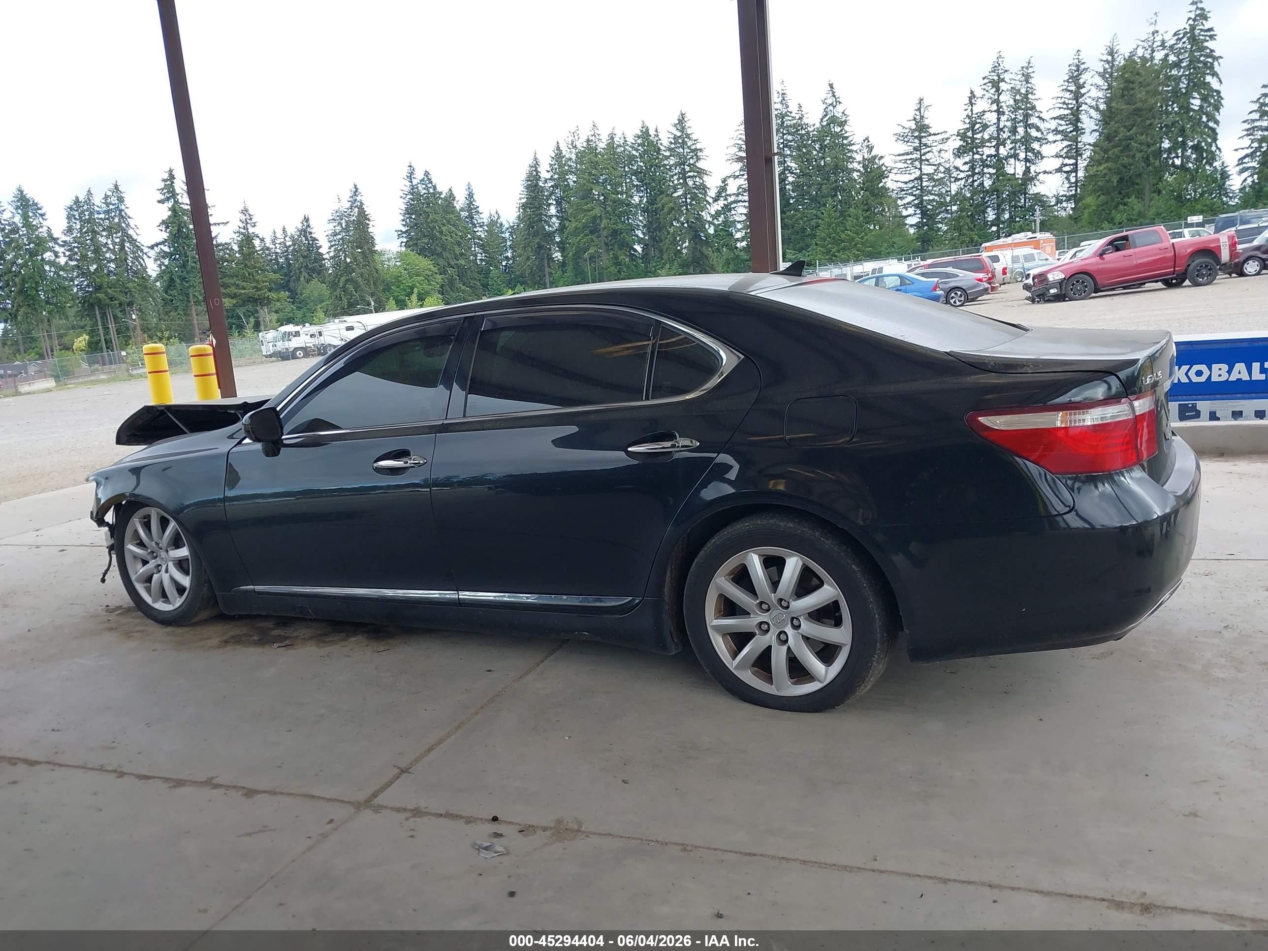 2007 Lexus Ls 460 L Black vin: JTHGL46F575008065