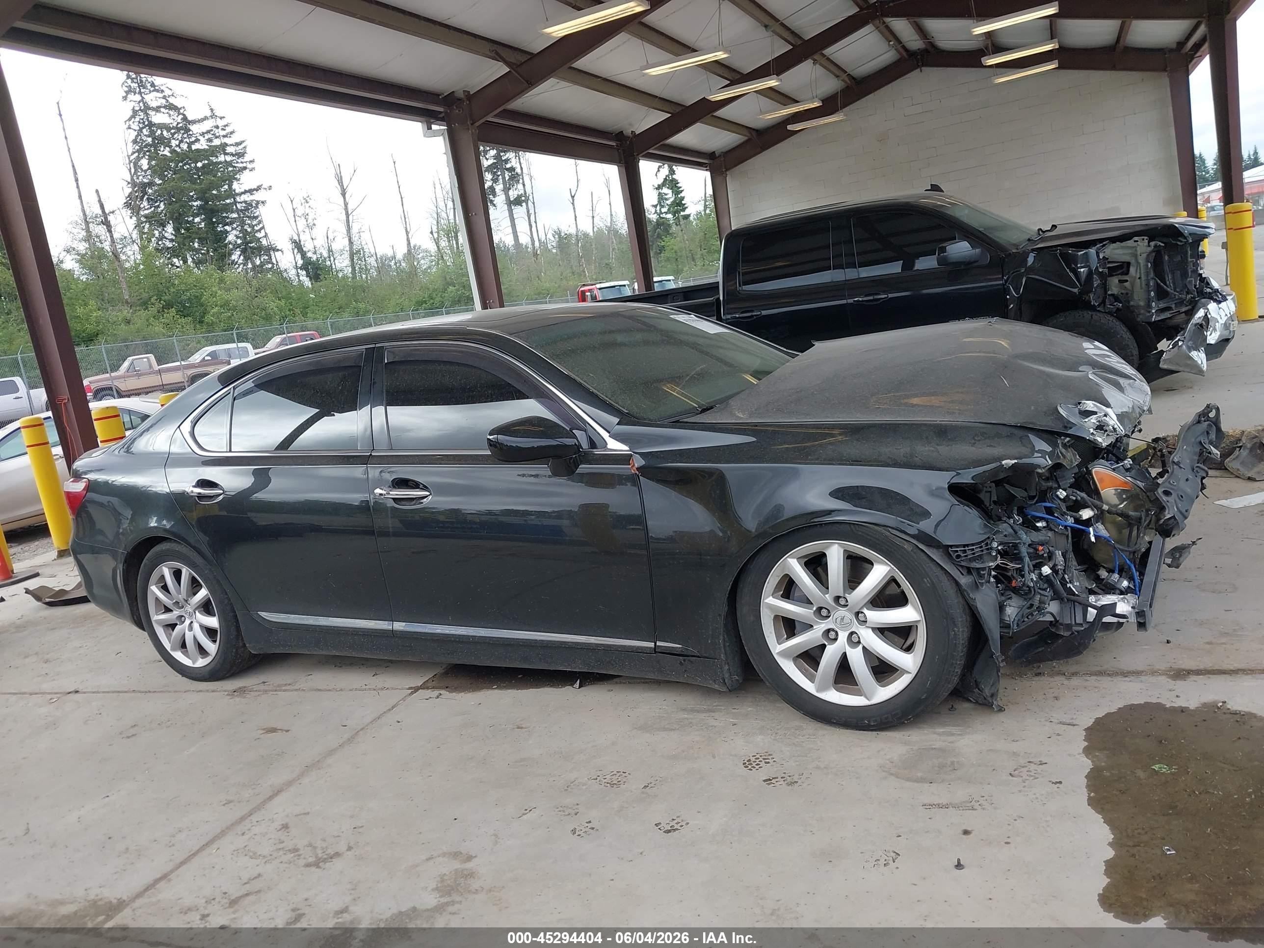 2007 Lexus Ls 460 L Black vin: JTHGL46F575008065