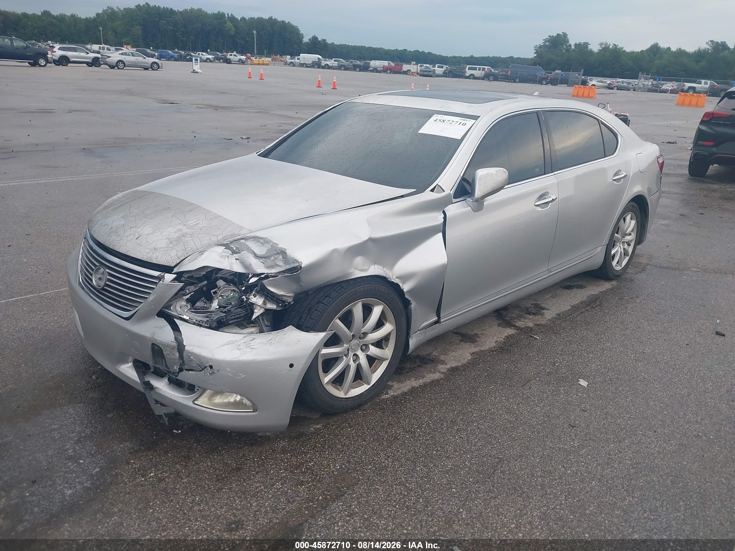 2007 Lexus Ls 460 L Silver vin: JTHGL46F575018594