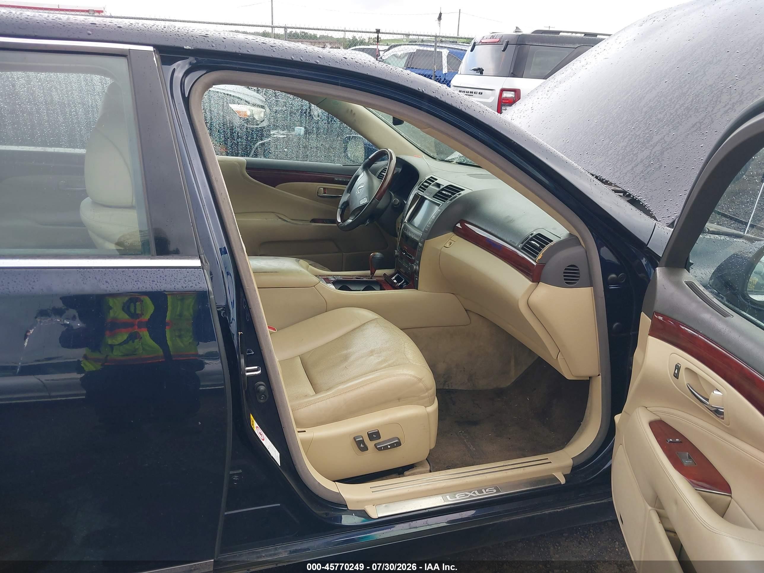 2007 Lexus Ls 460 L Dark Blue vin: JTHGL46F675003876