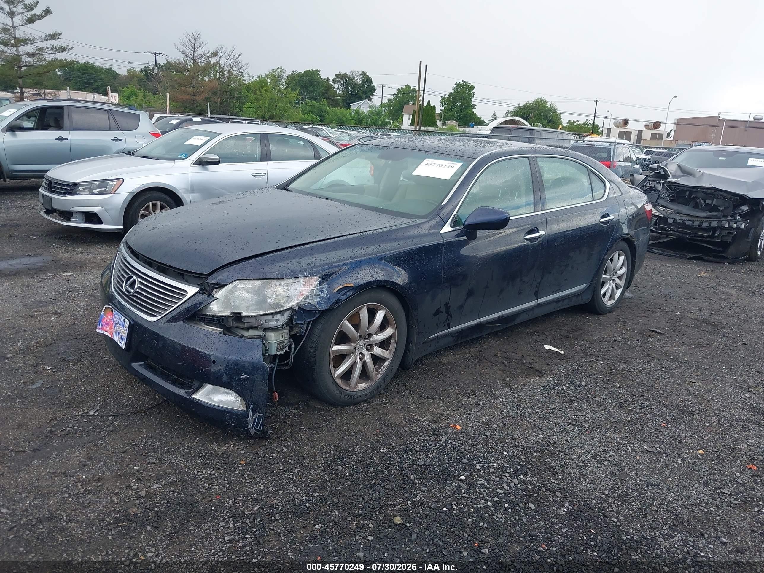 2007 Lexus Ls 460 L Dark Blue vin: JTHGL46F675003876