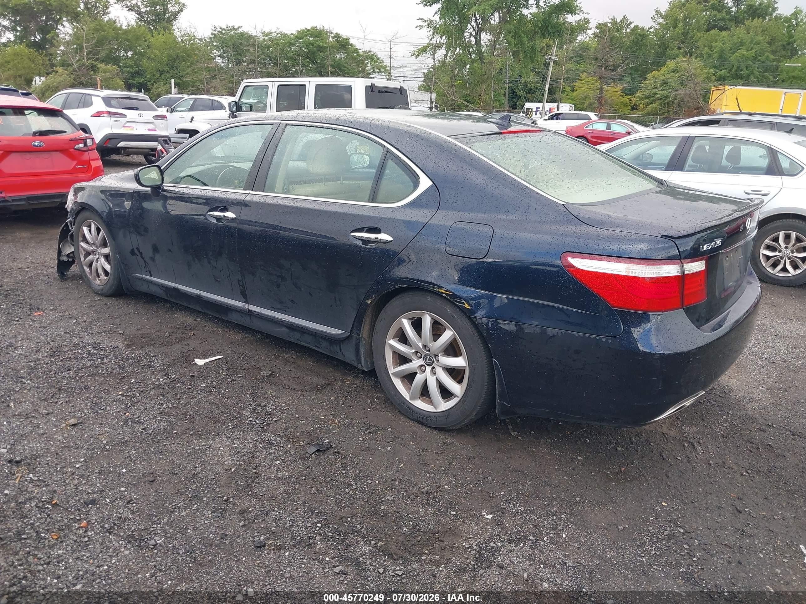 2007 Lexus Ls 460 L Dark Blue vin: JTHGL46F675003876