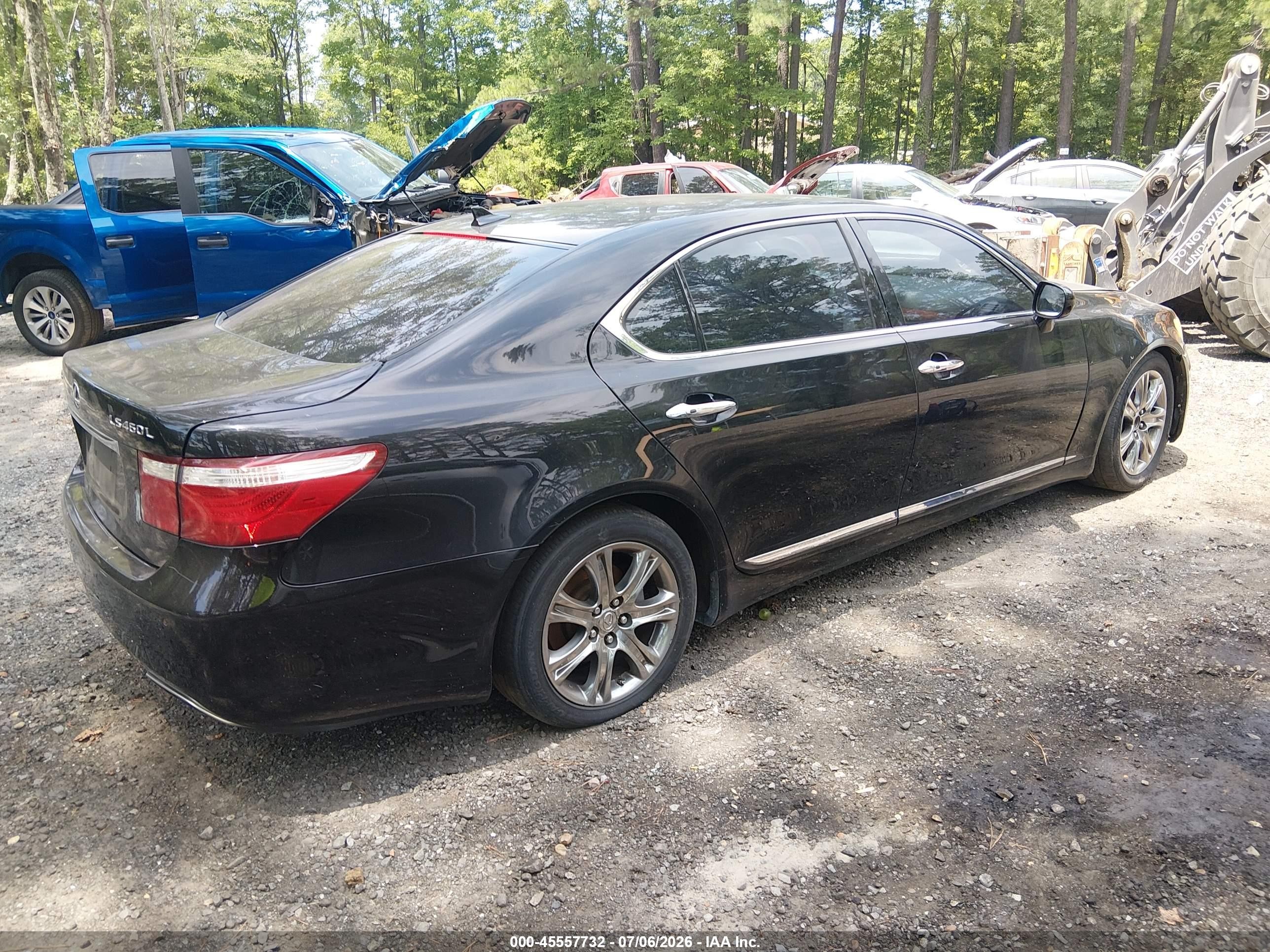 2007 Lexus Ls 460 L Black vin: JTHGL46F675016689