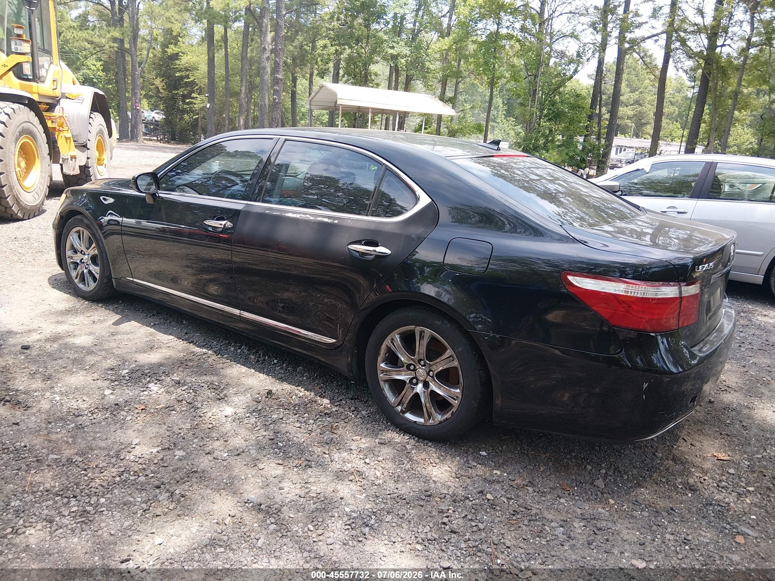2007 Lexus Ls 460 L Black vin: JTHGL46F675016689