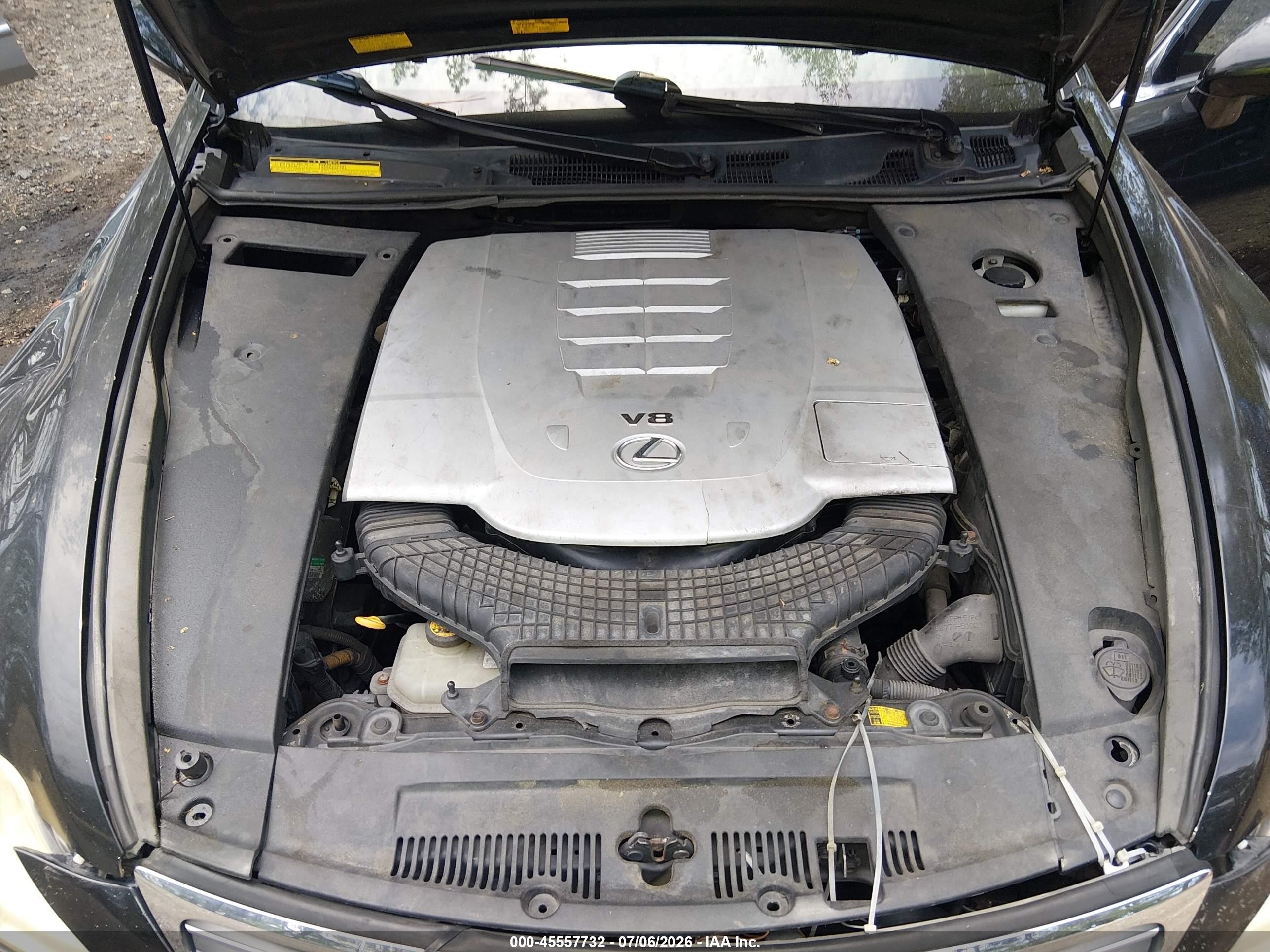 2007 Lexus Ls 460 L Black vin: JTHGL46F675016689
