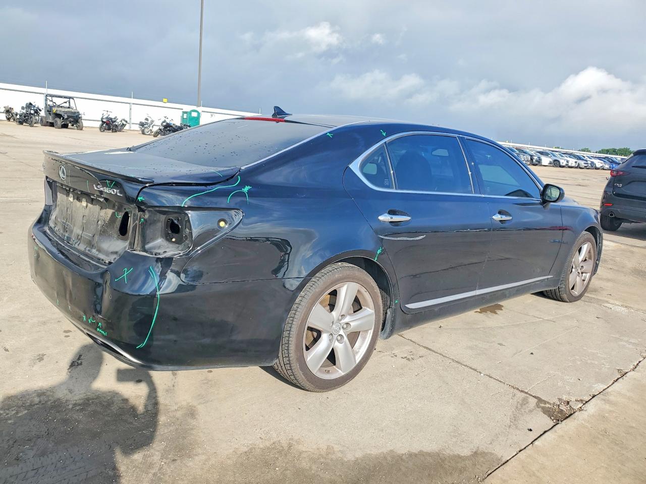 2008 Lexus Ls 460l Black vin: JTHGL46F685028648