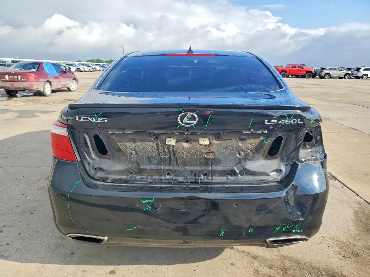 2008 Lexus Ls 460l Black vin: JTHGL46F685028648