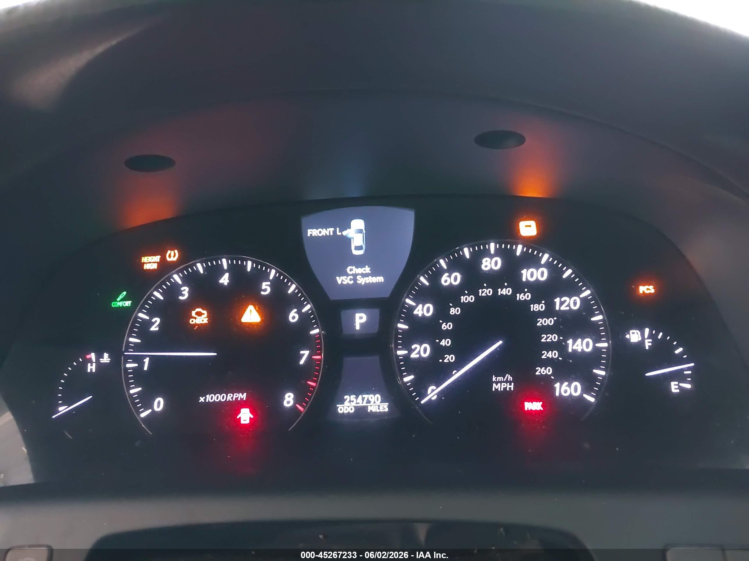 2007 Lexus Ls 460 L Серебряный vin: JTHGL46F775004101