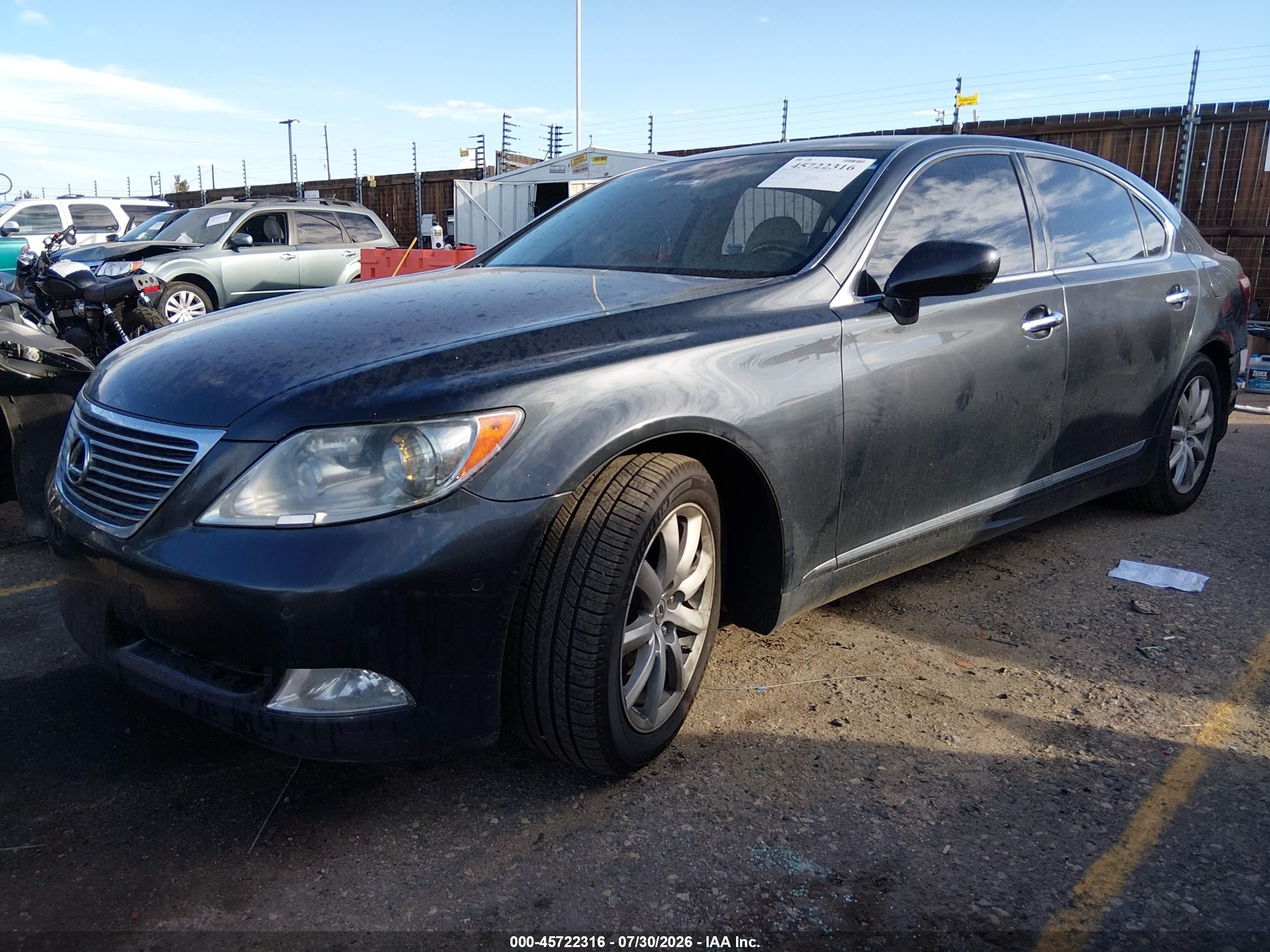 2007 Lexus Ls 460 L Black vin: JTHGL46F775004244