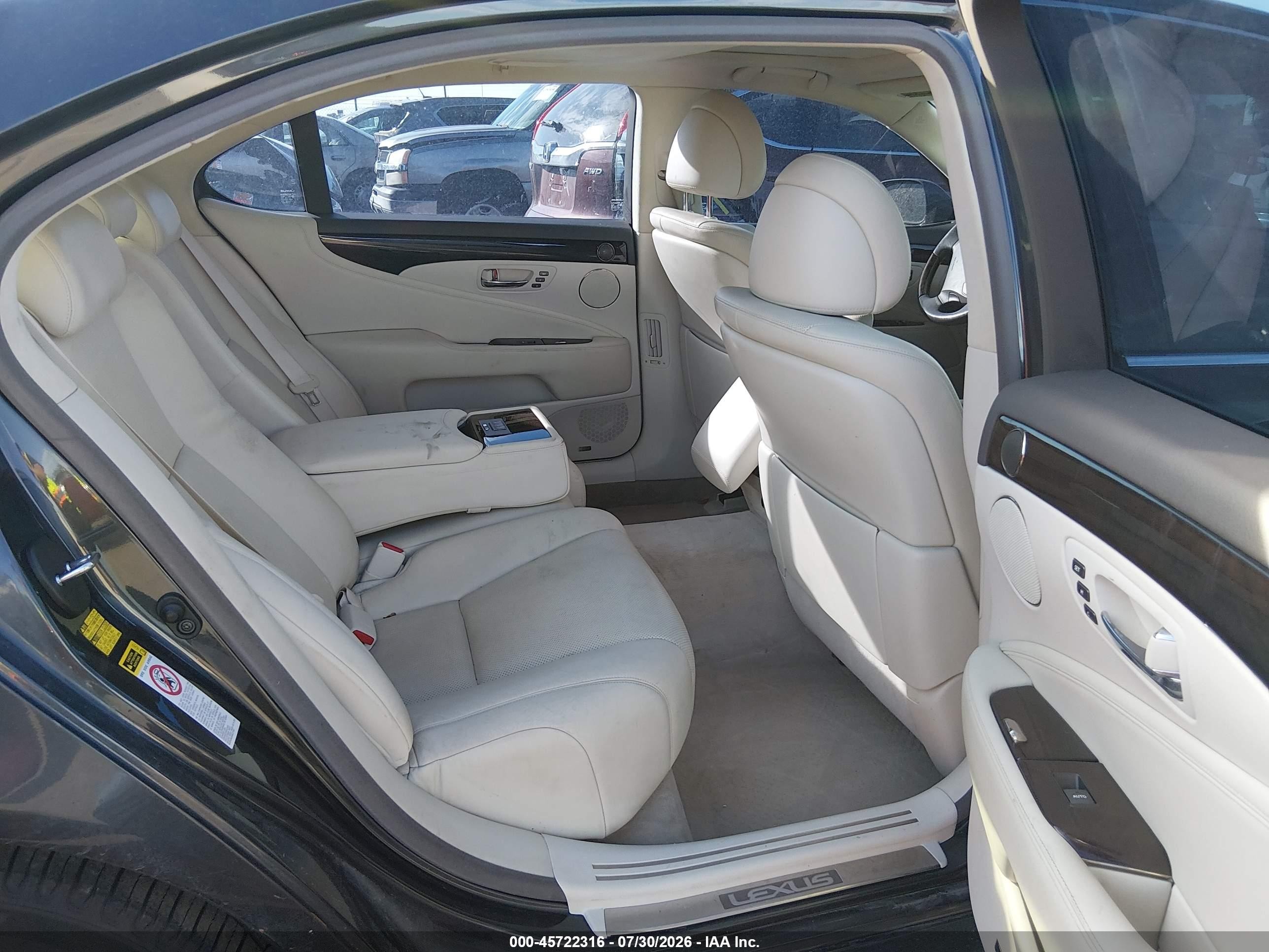 2007 Lexus Ls 460 L Black vin: JTHGL46F775004244