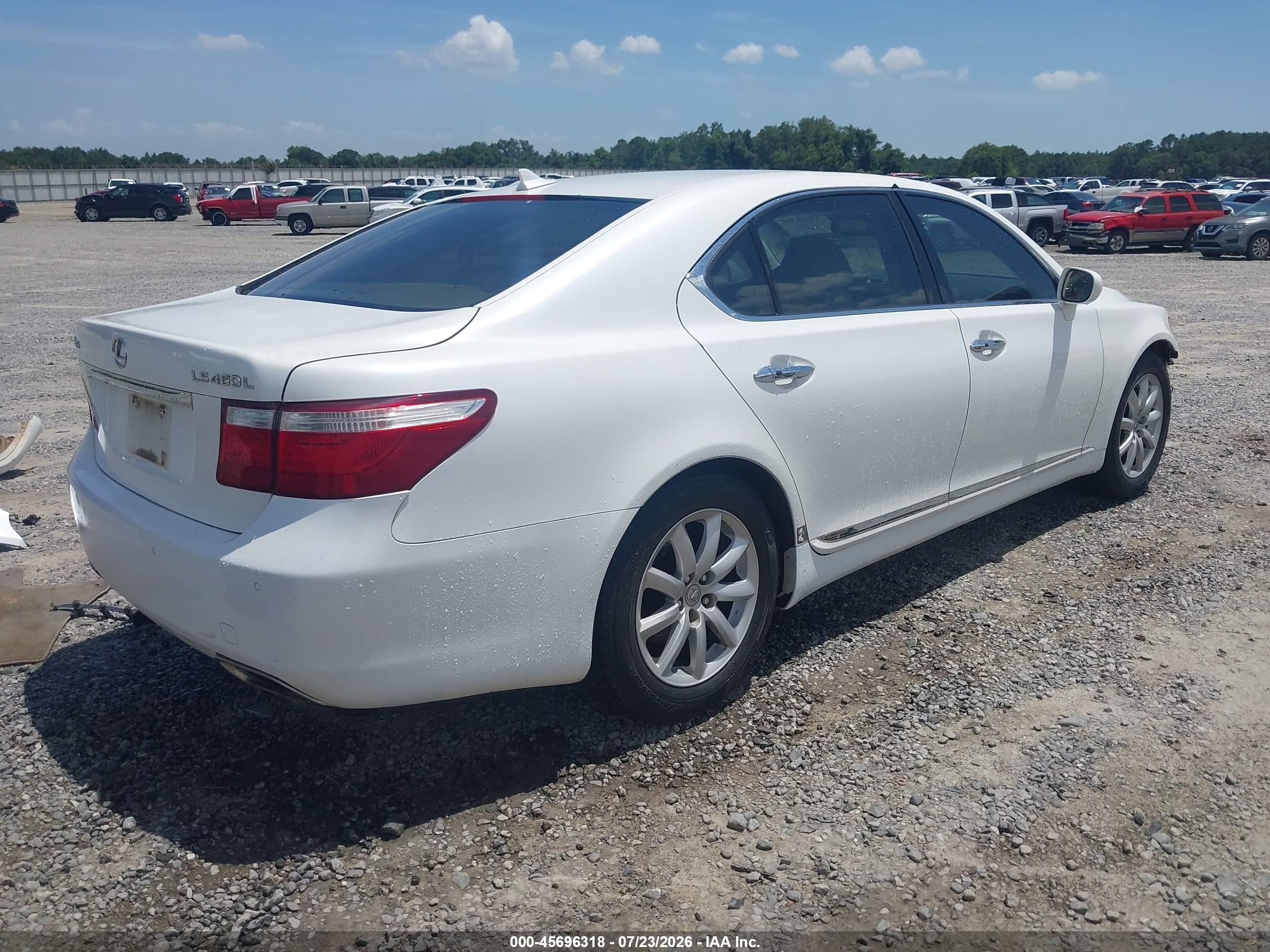 2007 Lexus Ls 460 L White vin: JTHGL46F775005751