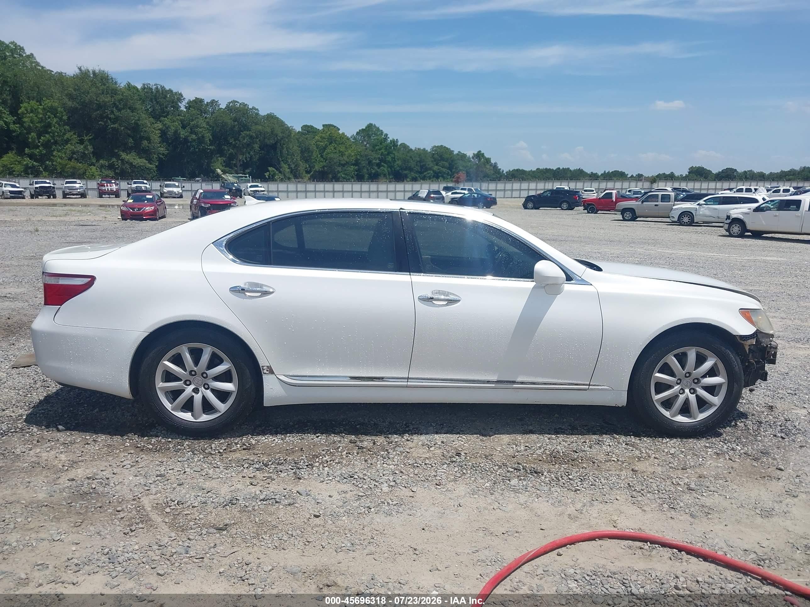 2007 Lexus Ls 460 L White vin: JTHGL46F775005751