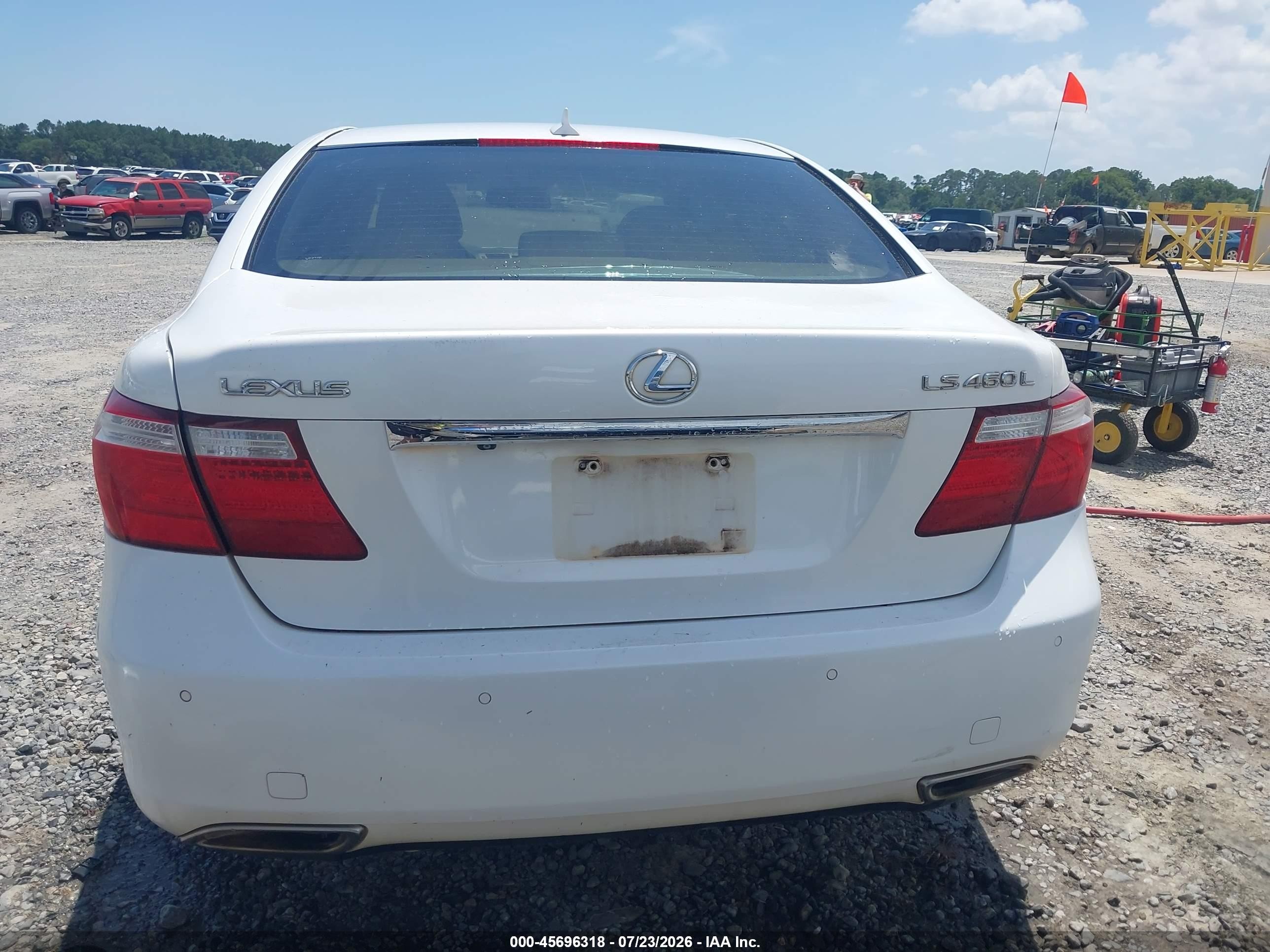 2007 Lexus Ls 460 L White vin: JTHGL46F775005751