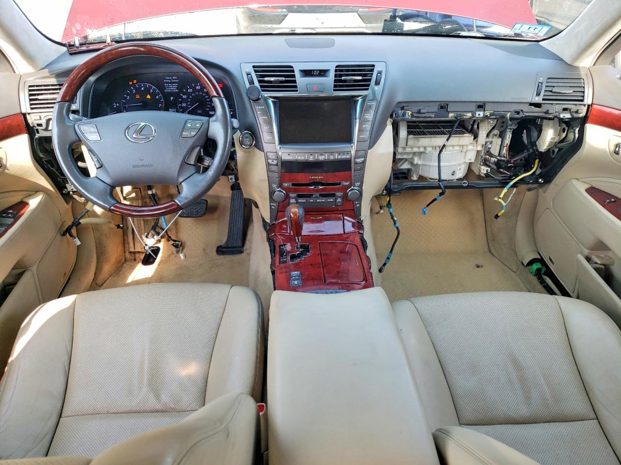 2007 Lexus Ls 460l Burgundy vin: JTHGL46F775008813