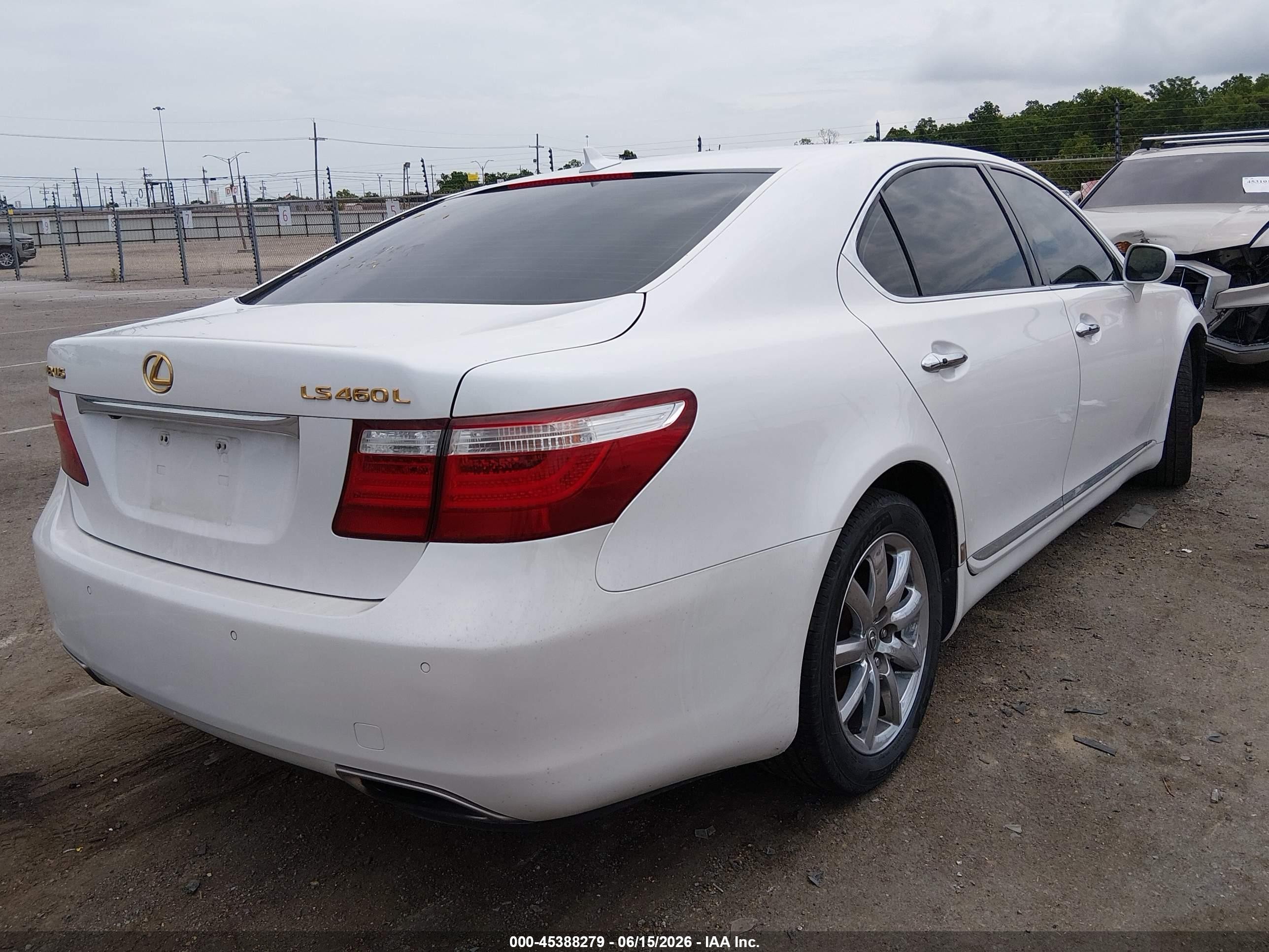 2007 Lexus Ls 460 L White vin: JTHGL46F775018824