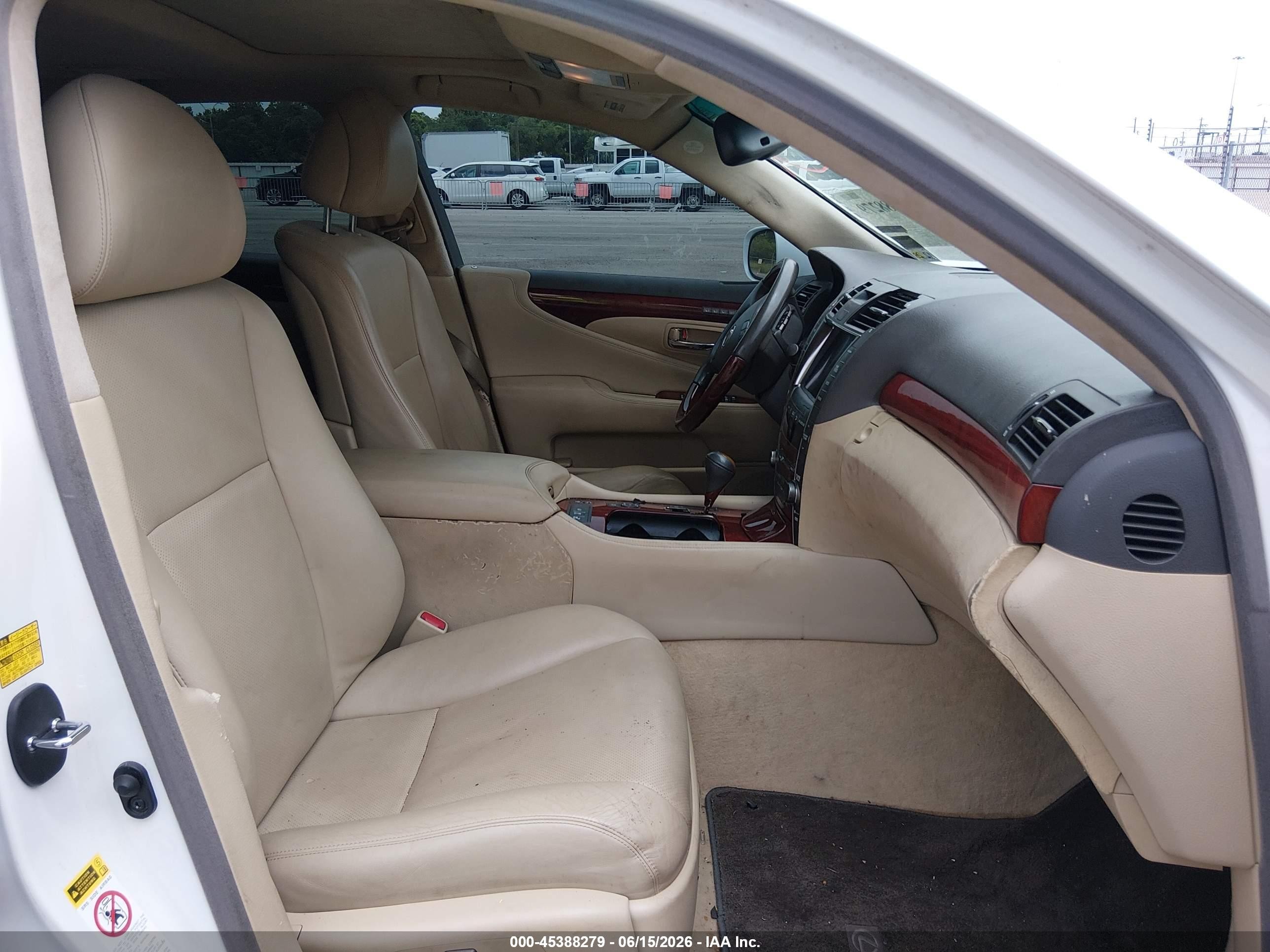 2007 Lexus Ls 460 L White vin: JTHGL46F775018824