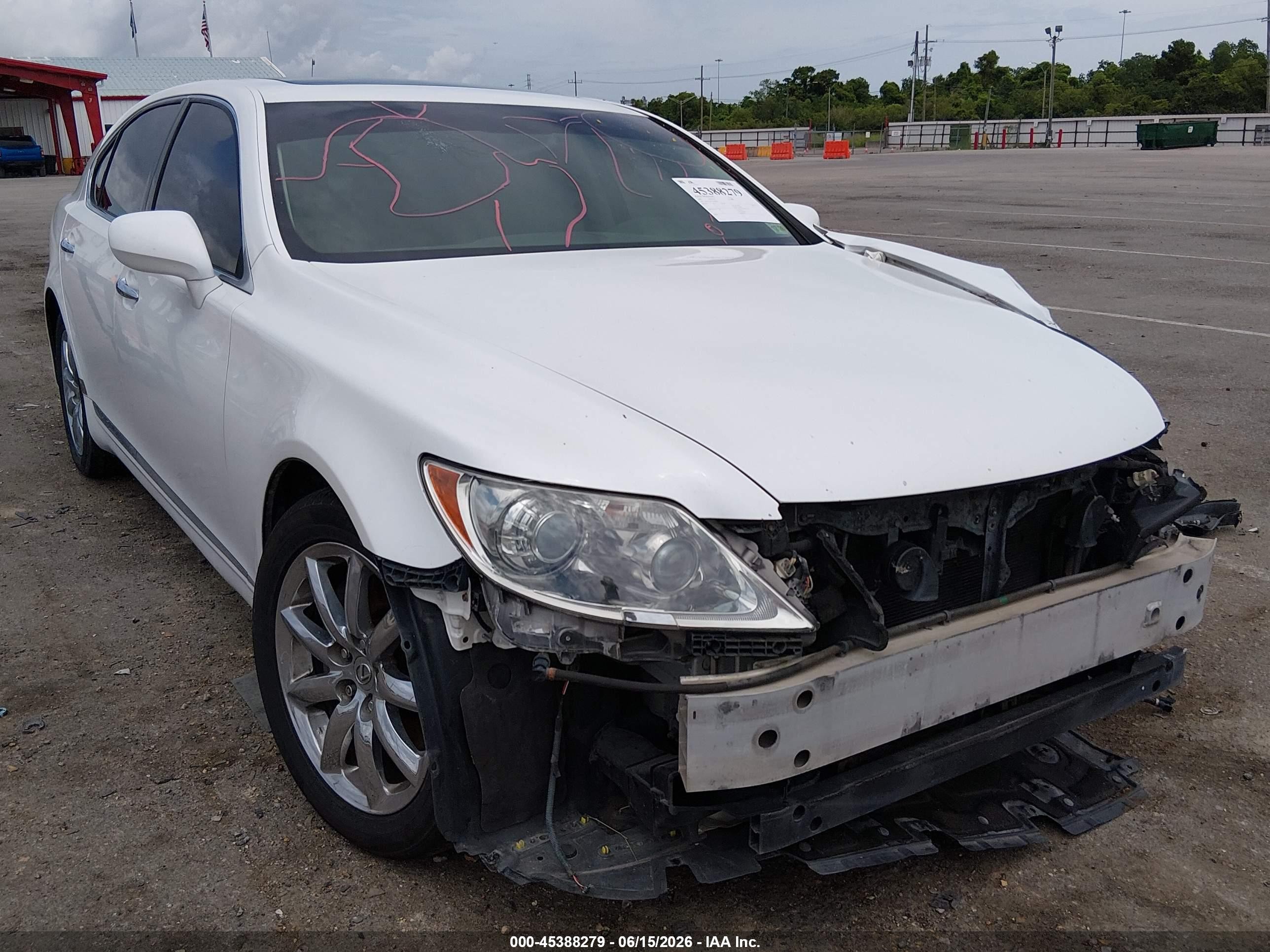 2007 Lexus Ls 460 L White vin: JTHGL46F775018824