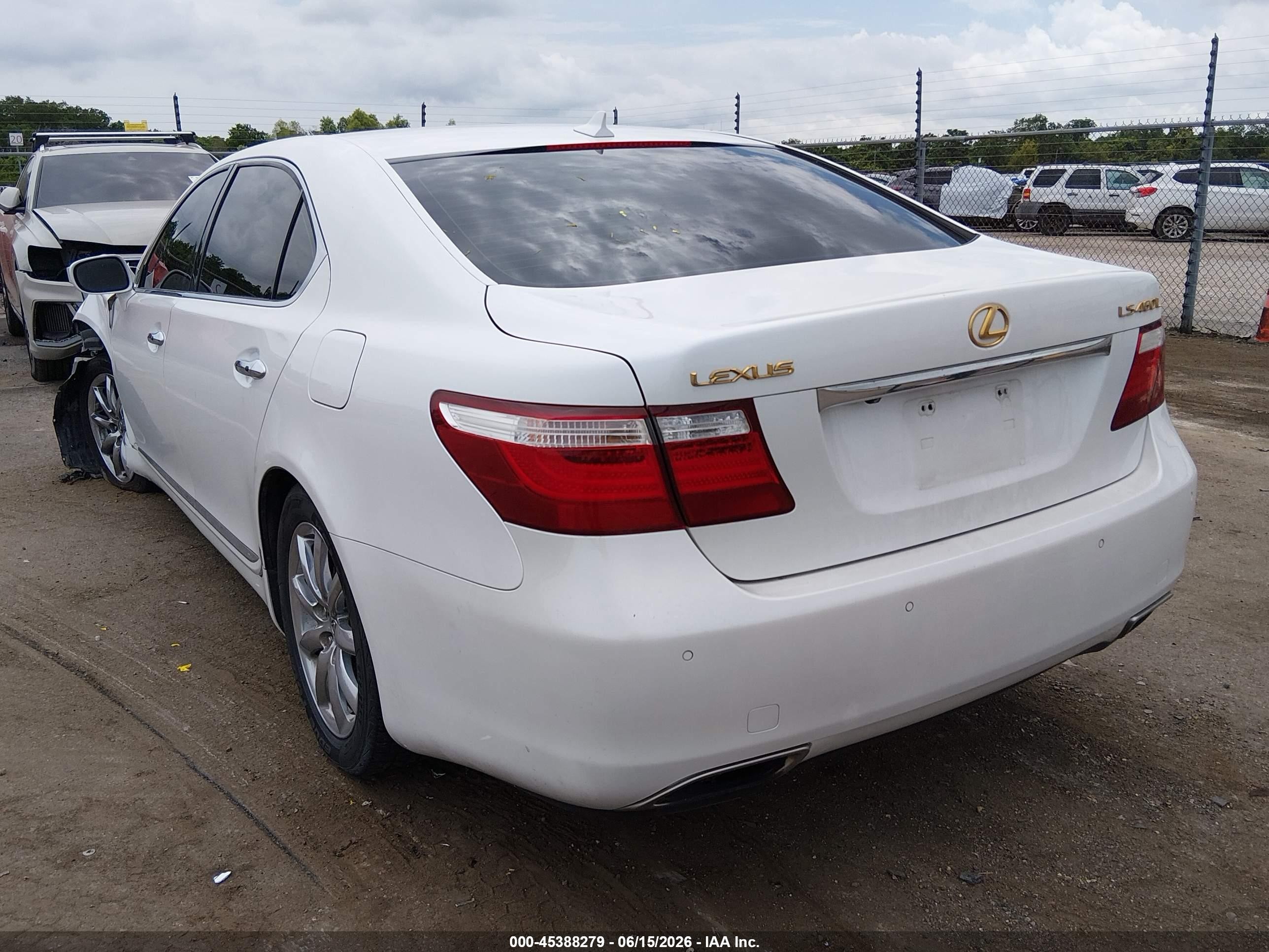 2007 Lexus Ls 460 L White vin: JTHGL46F775018824